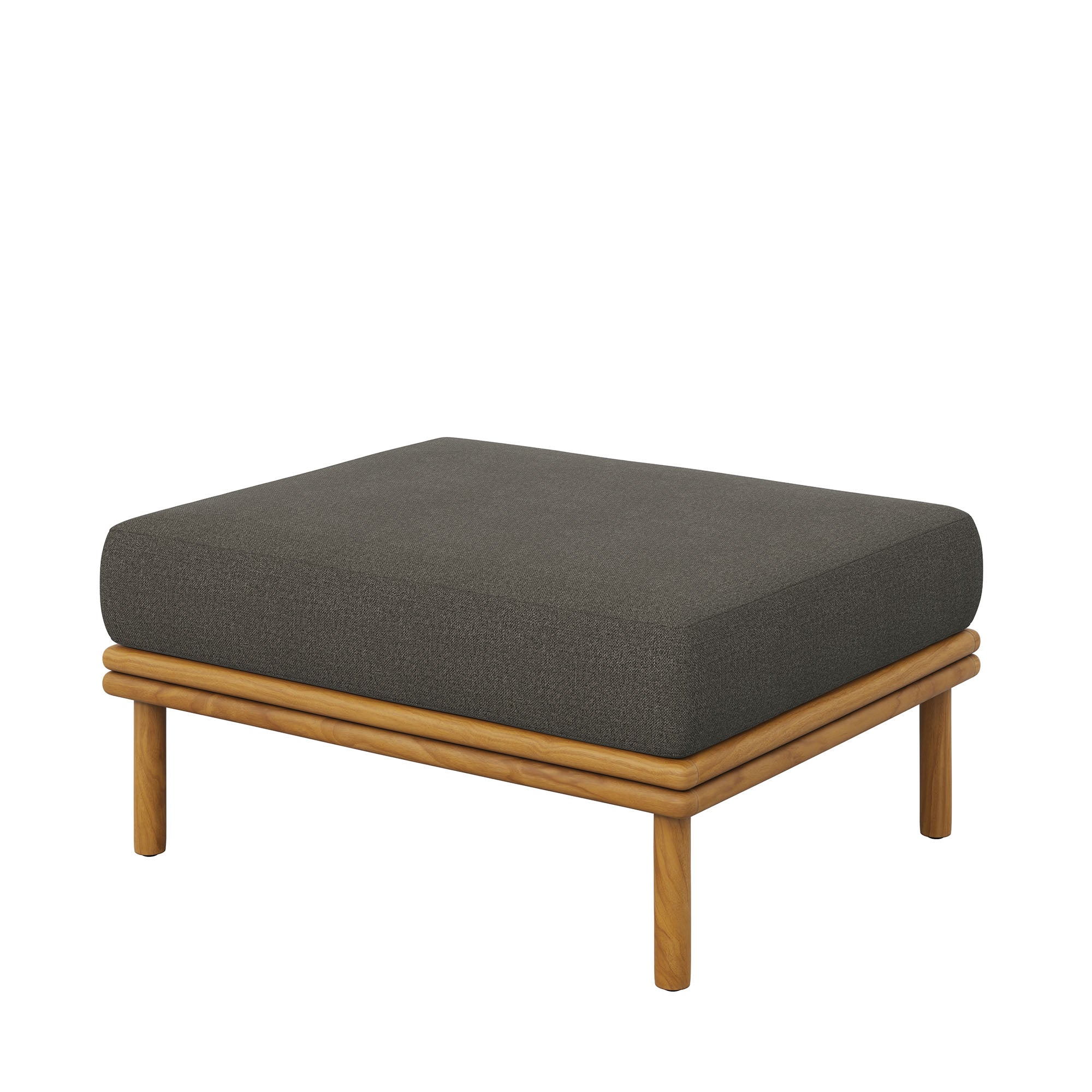 Modway Wren Outdoor Patio Teak Wood Ottoman