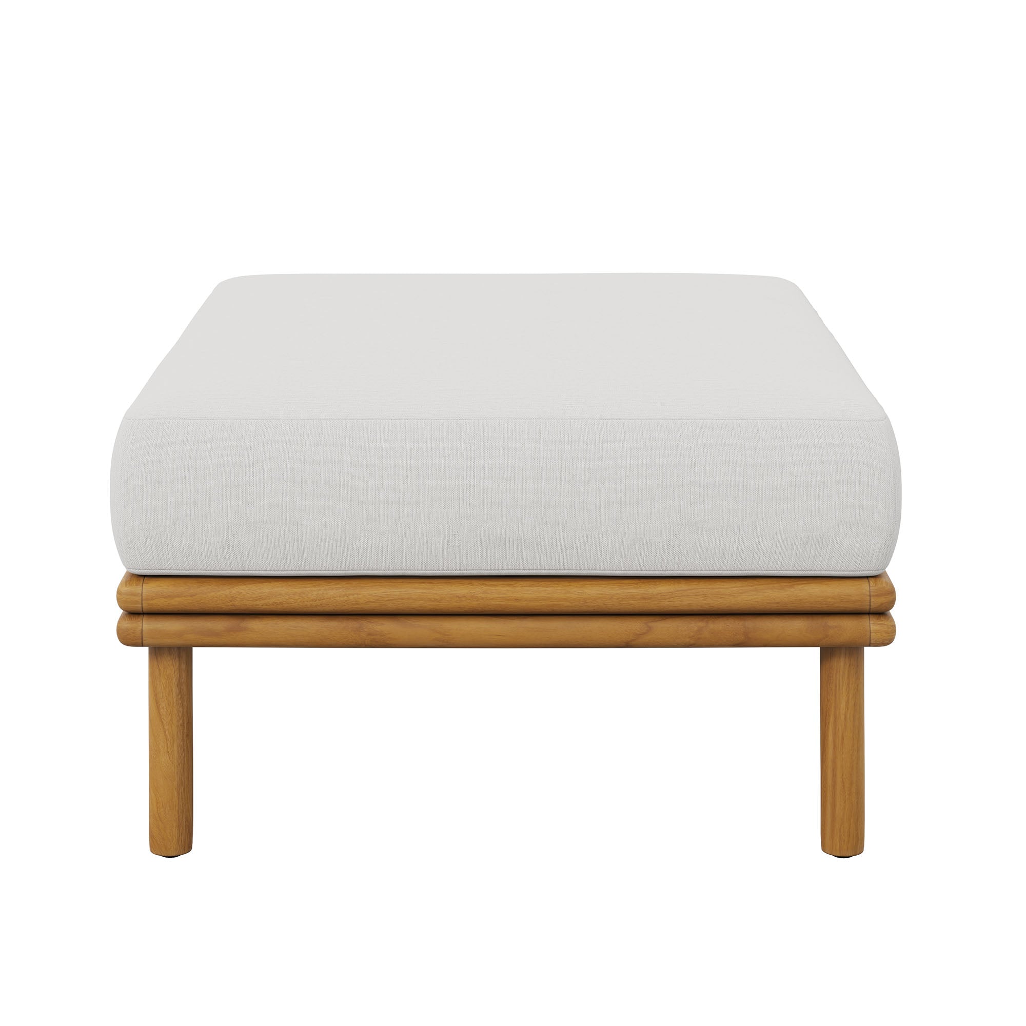 Modway Wren Outdoor Patio Teak Wood Ottoman