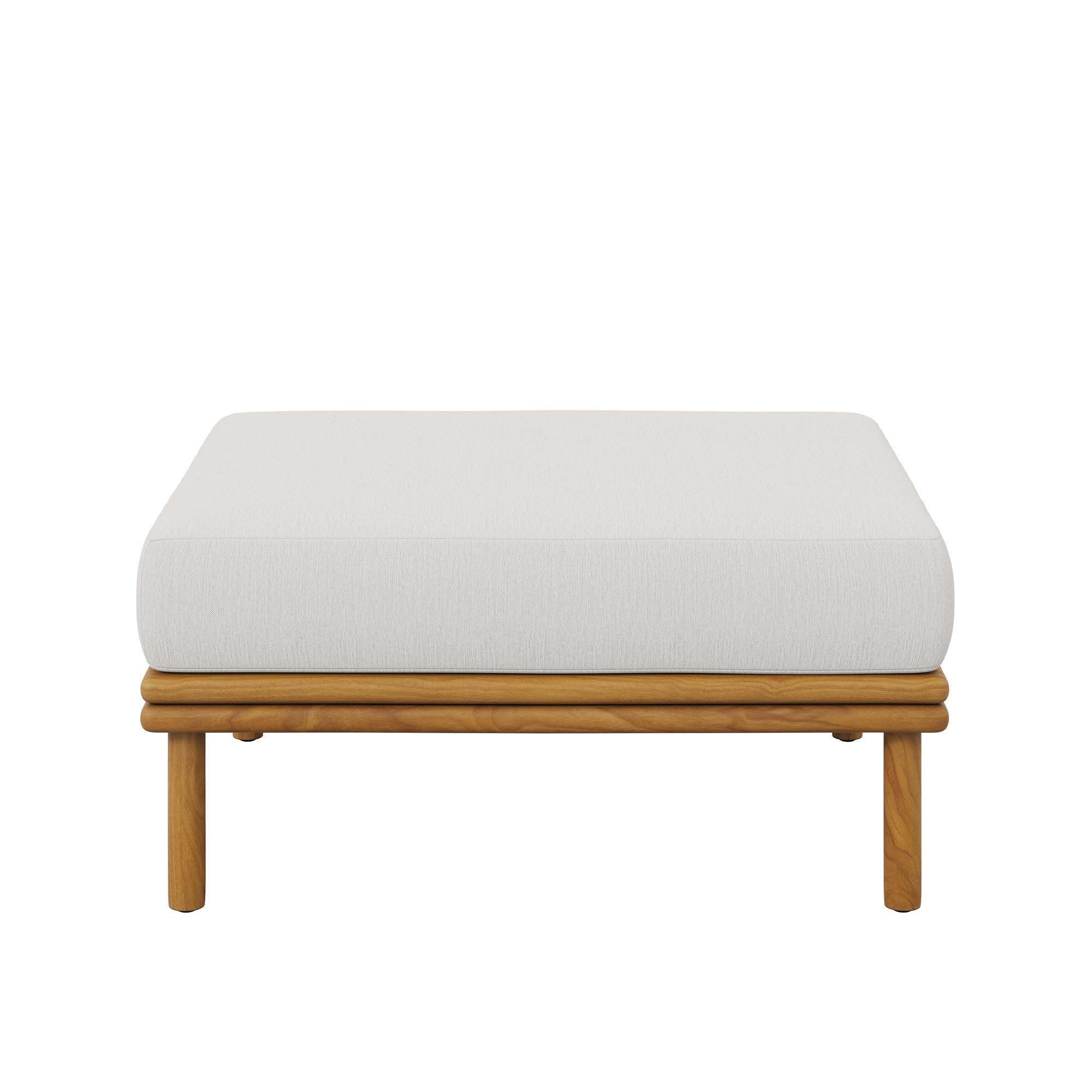 Modway Wren Outdoor Patio Teak Wood Ottoman