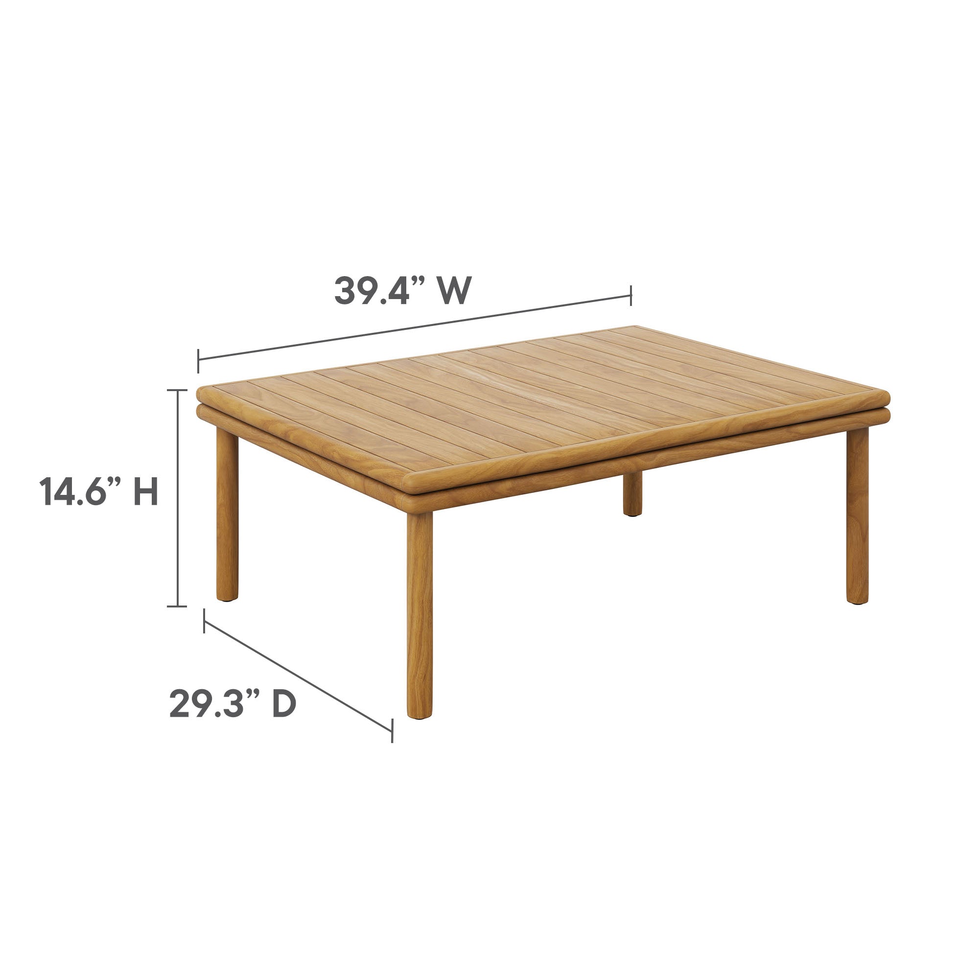 Modway Wren 6-Piece Outdoor Patio Teak Wood Furniture Set