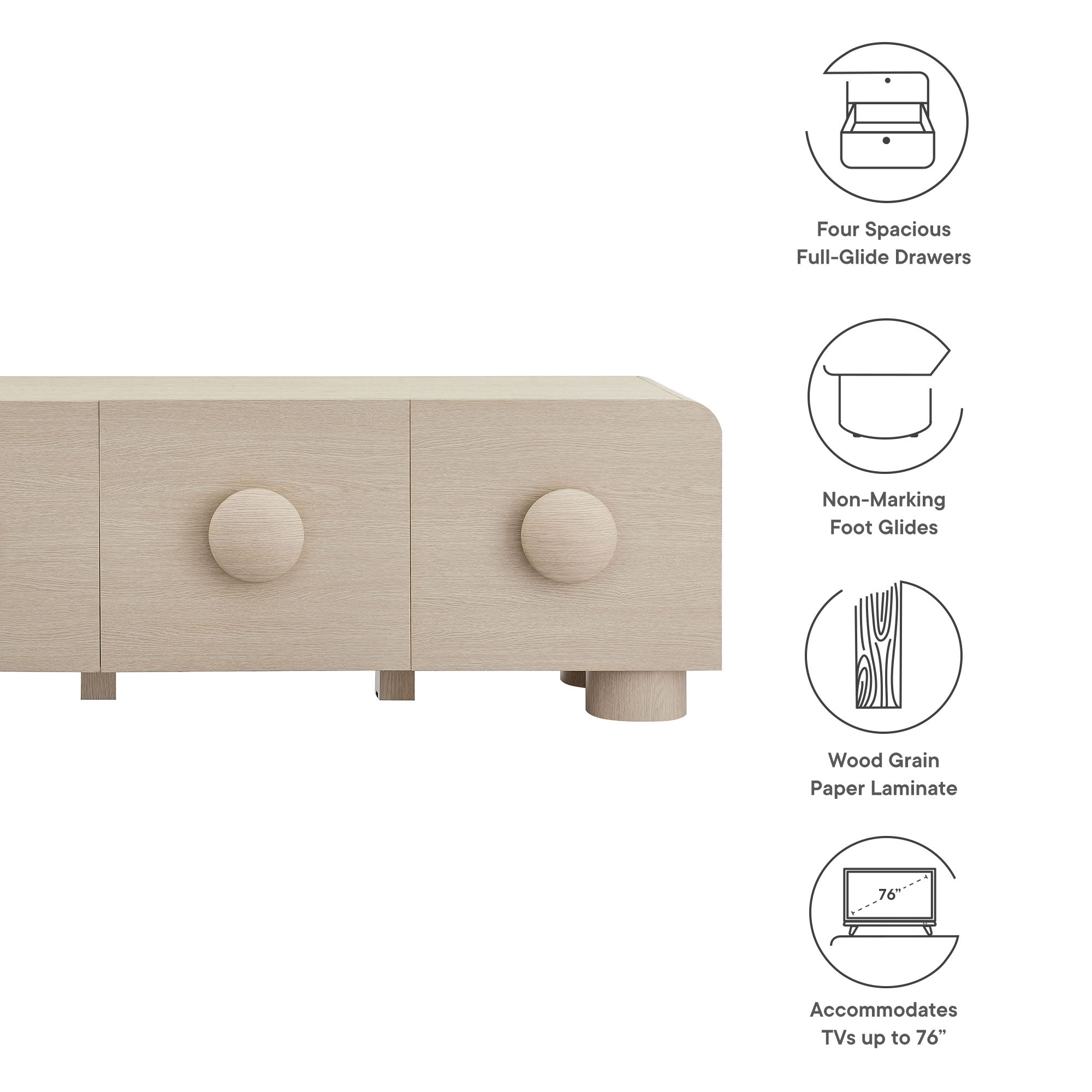 Modway Sonnet 69" Low Profile TV Stand