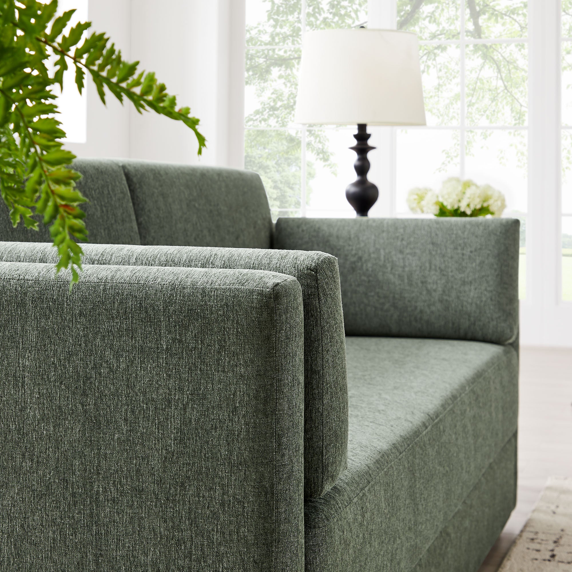 Modway Linden Upholstered Heathered Chenille Sofa