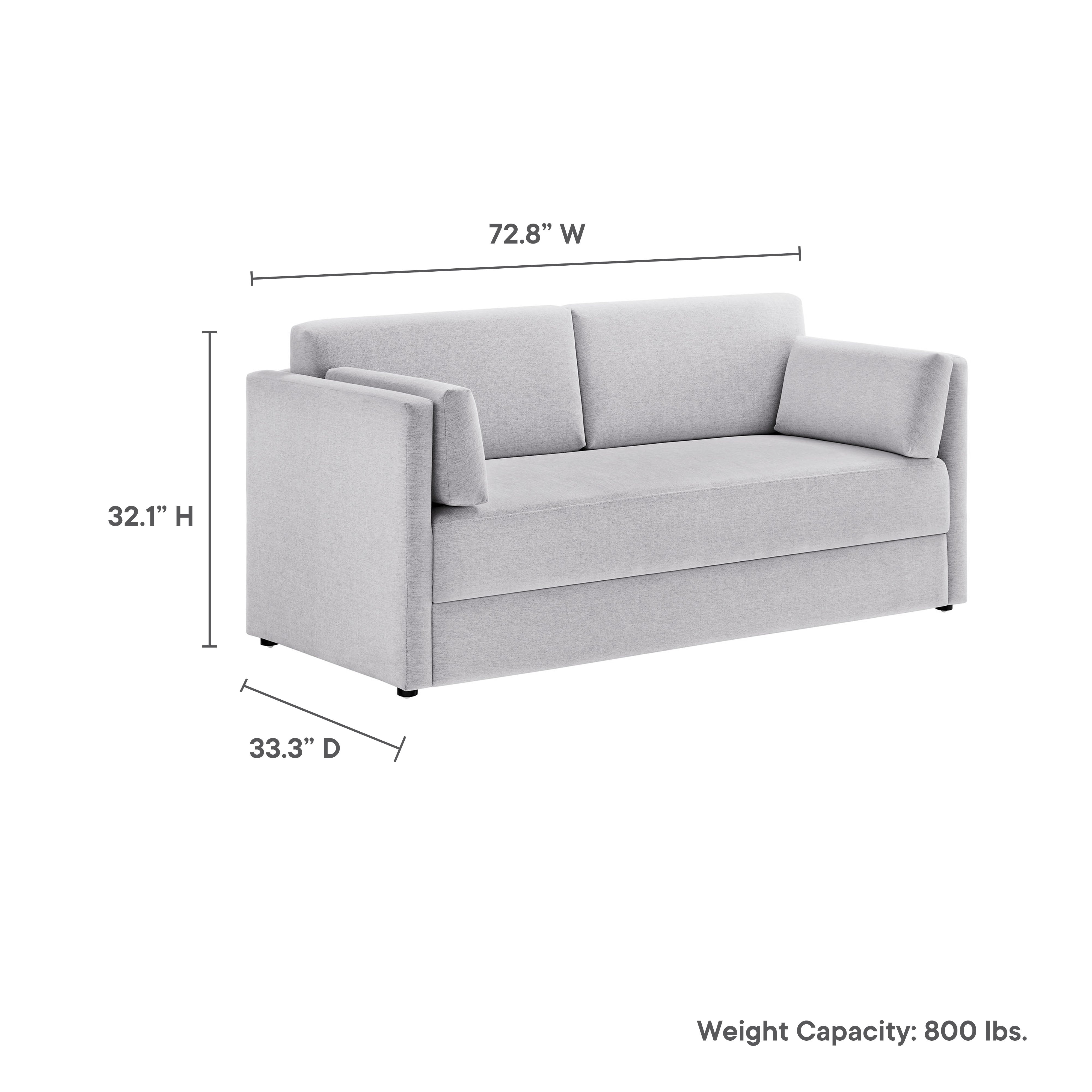 Modway Linden Upholstered Heathered Chenille Sofa