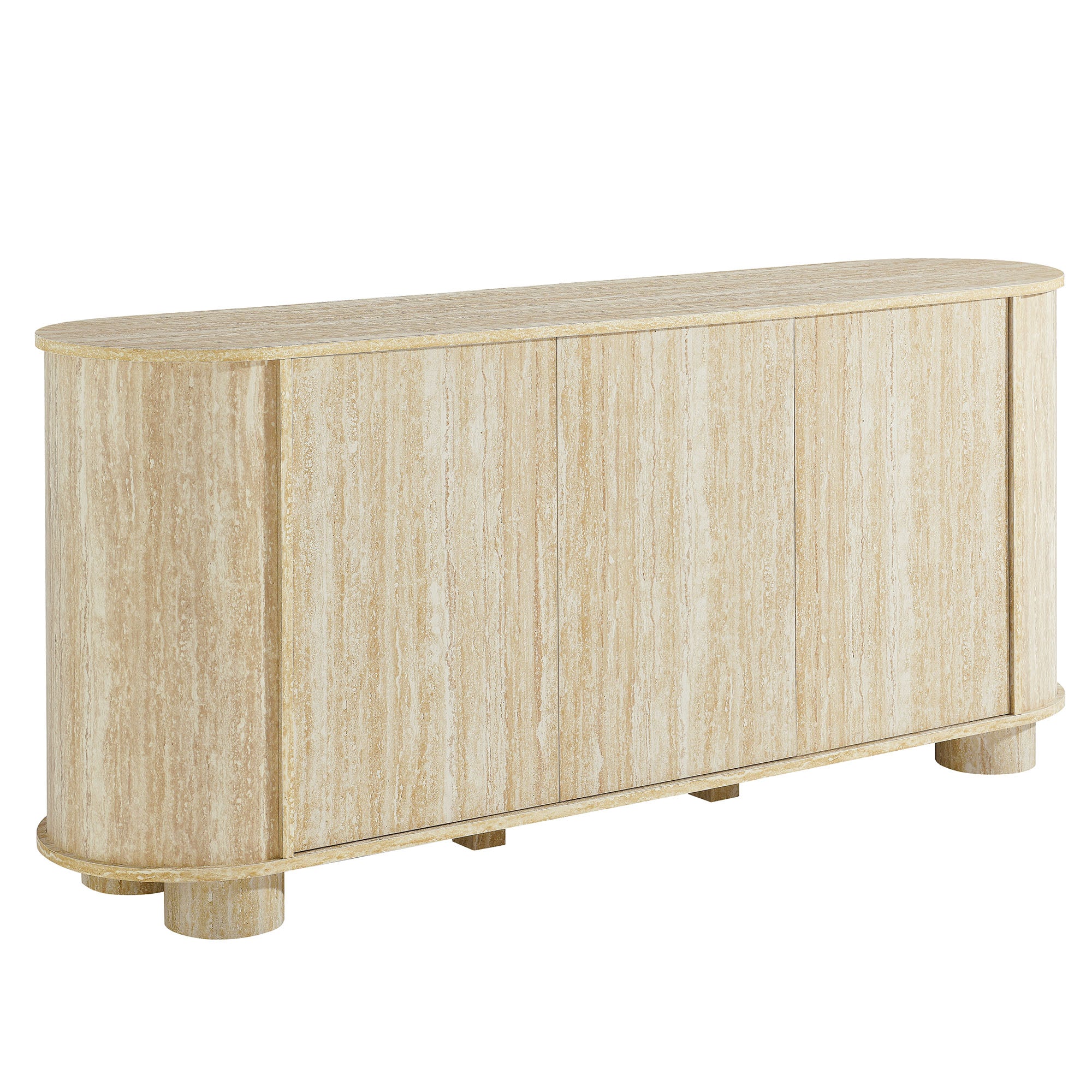 Modway Overture 63” Oval Faux Travertine Sideboard