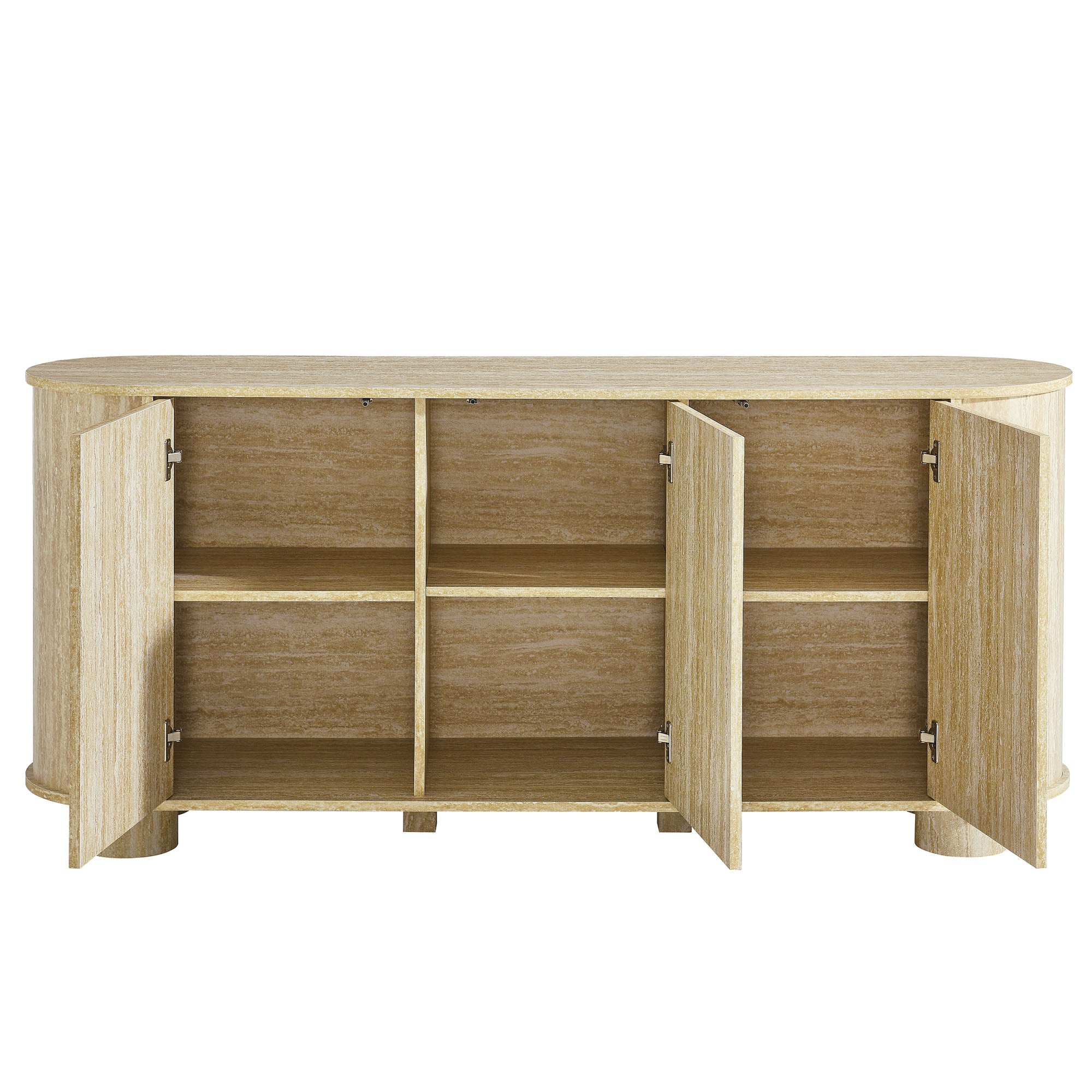 Modway Overture 63” Oval Faux Travertine Sideboard