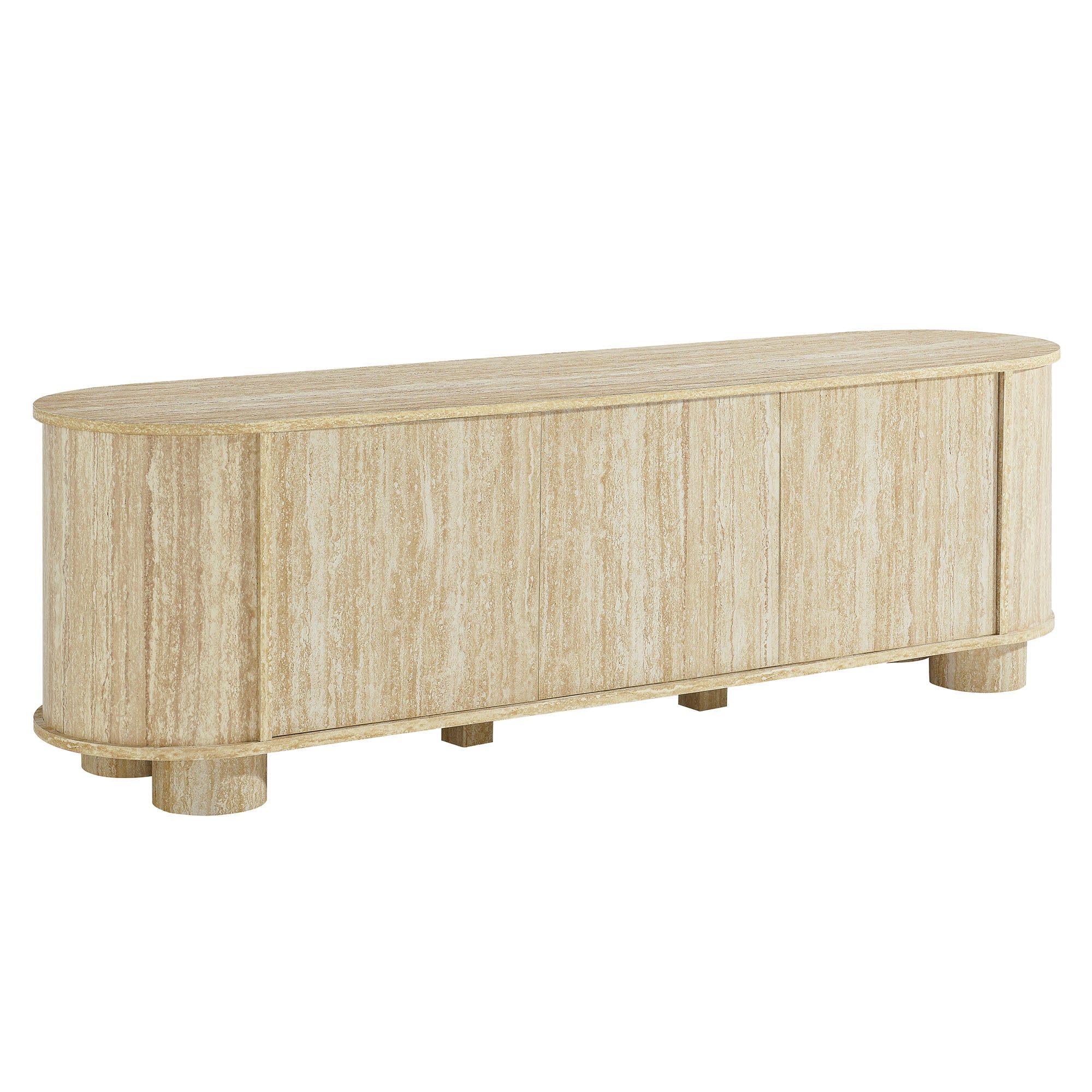 Modway Overture 63” Oval Faux Travertine TV Stand