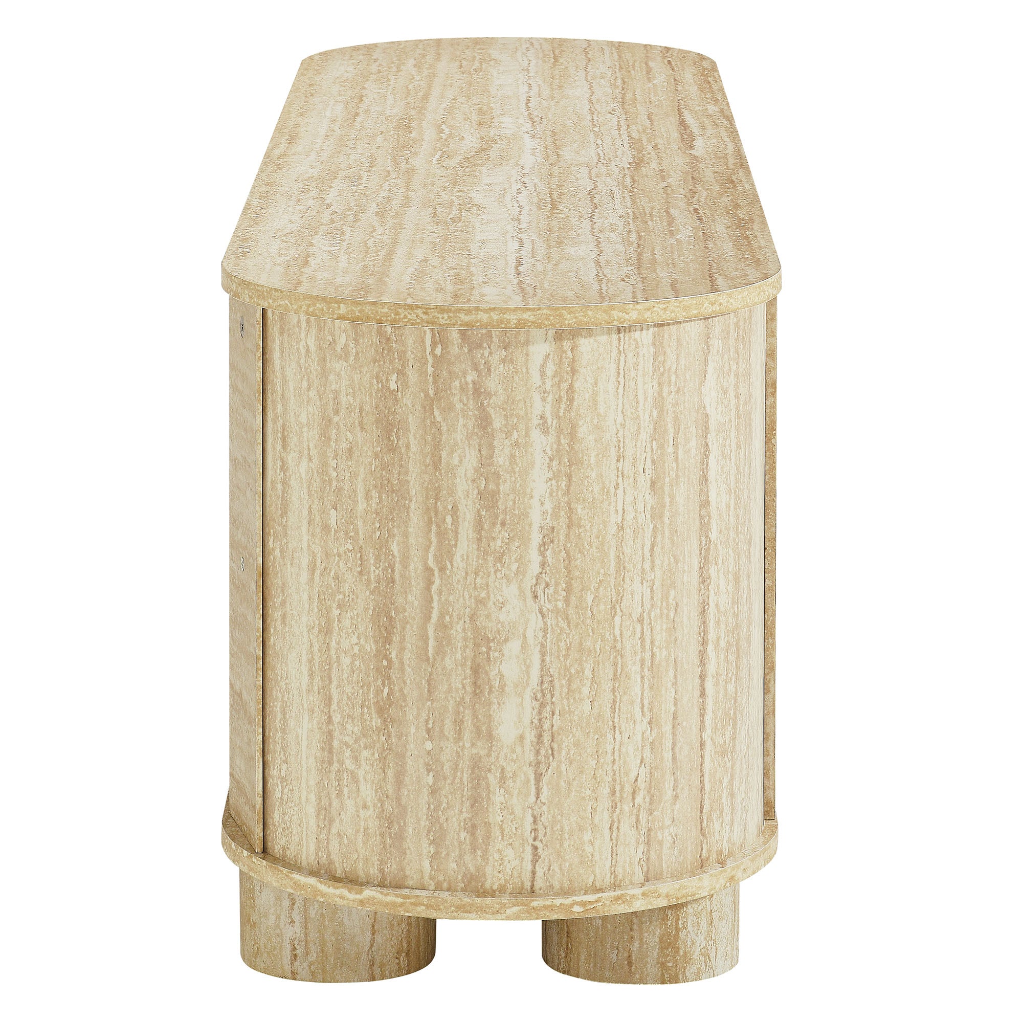 Modway Overture 63” Oval Faux Travertine TV Stand