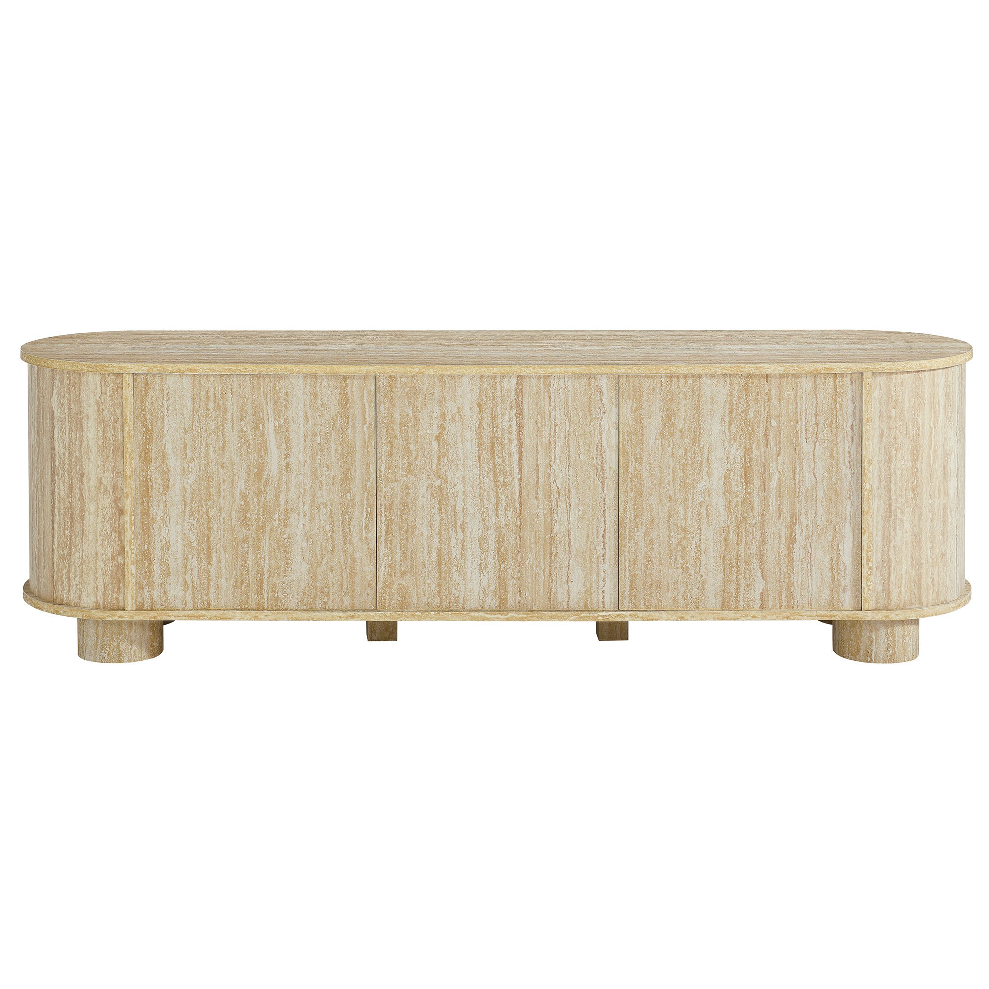 Modway Overture 63” Oval Faux Travertine TV Stand