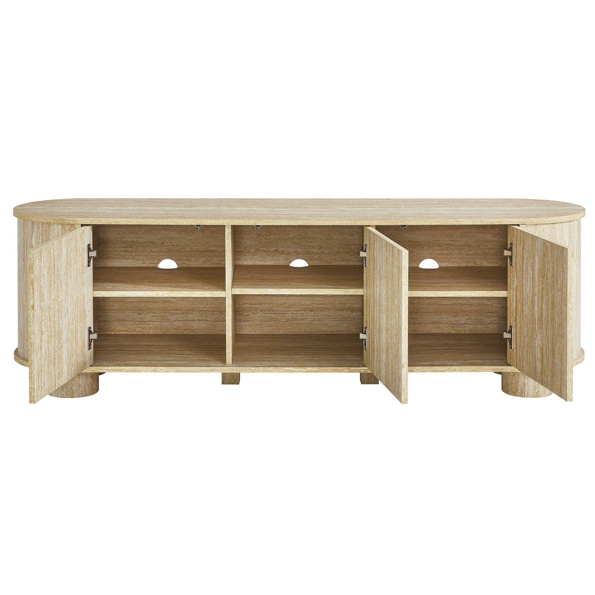 Modway Overture 63” Oval Faux Travertine TV Stand