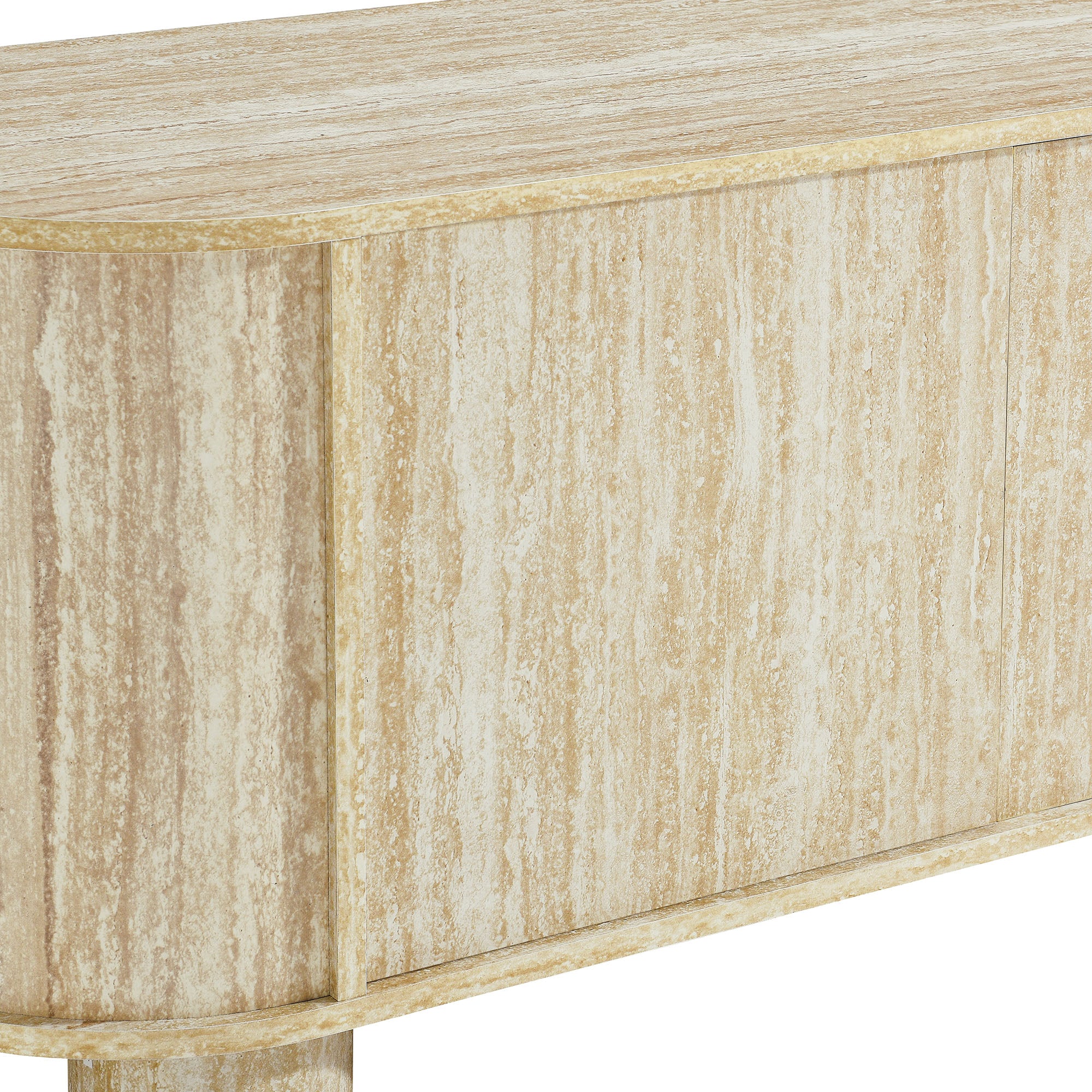 Modway Overture 63” Oval Faux Travertine TV Stand