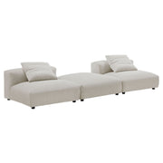 Modway Solace 3-Piece Modular Corduroy Upholstered Sectional Sofa