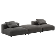 Modway Solace 3-Piece Modular Upholstered Fabric Sectional Sofa