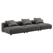 Modway Solace 3-Piece Modular Upholstered Fabric Sofa