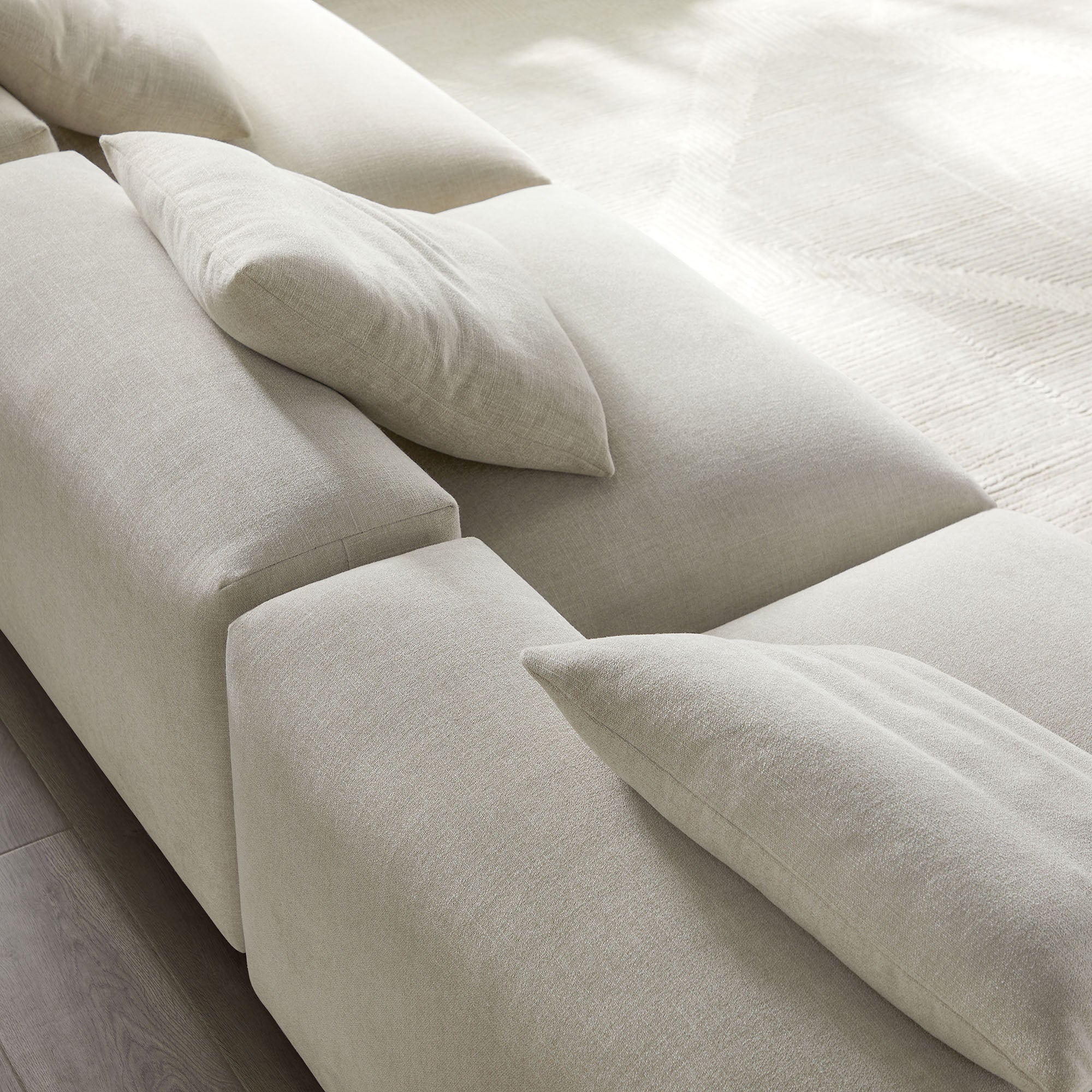 Modway Solace 3-Piece Modular Upholstered Fabric Sofa