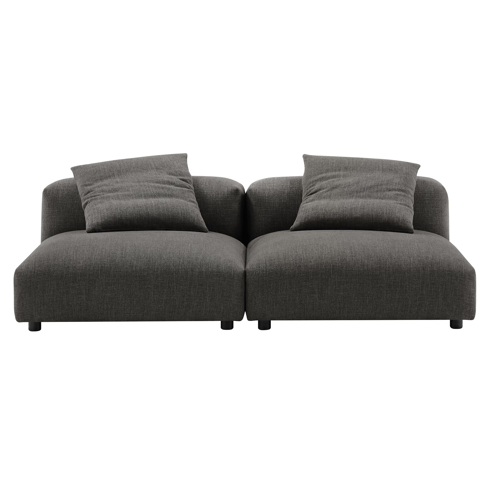 Modway Solace 2-Piece Modular Upholstered Fabric Sofa