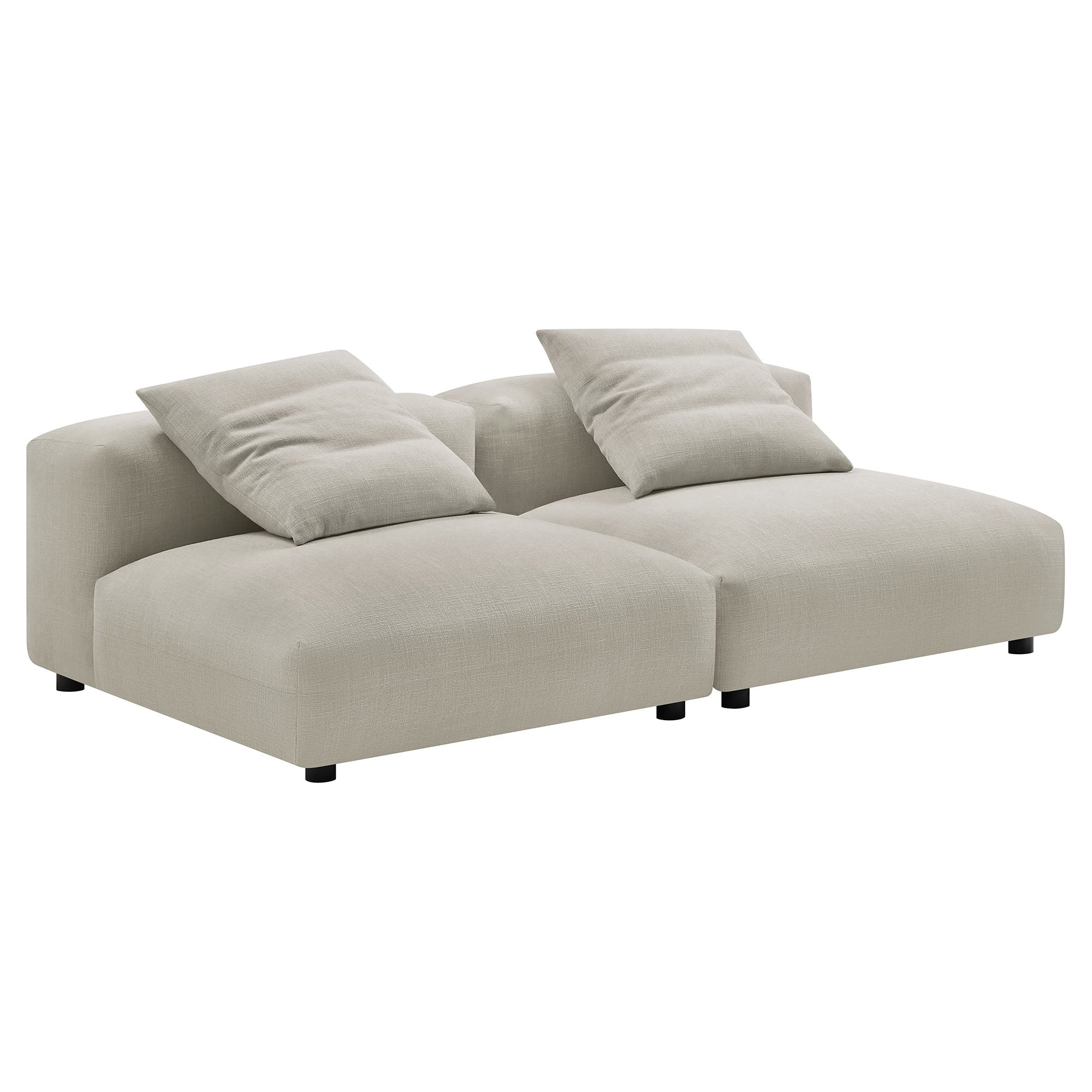 Modway Solace 2-Piece Modular Upholstered Fabric Sofa