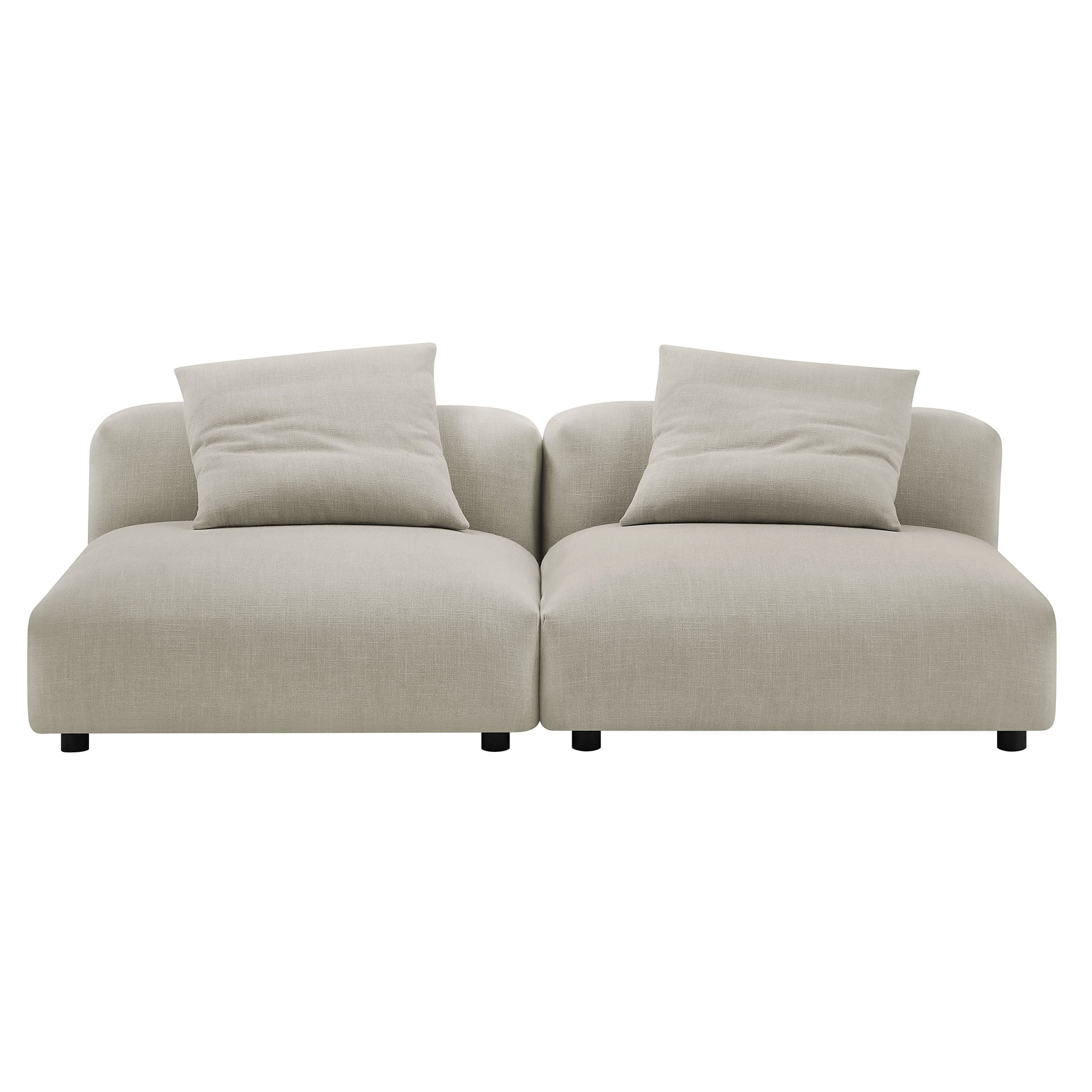 Modway Solace 2-Piece Modular Upholstered Fabric Sofa