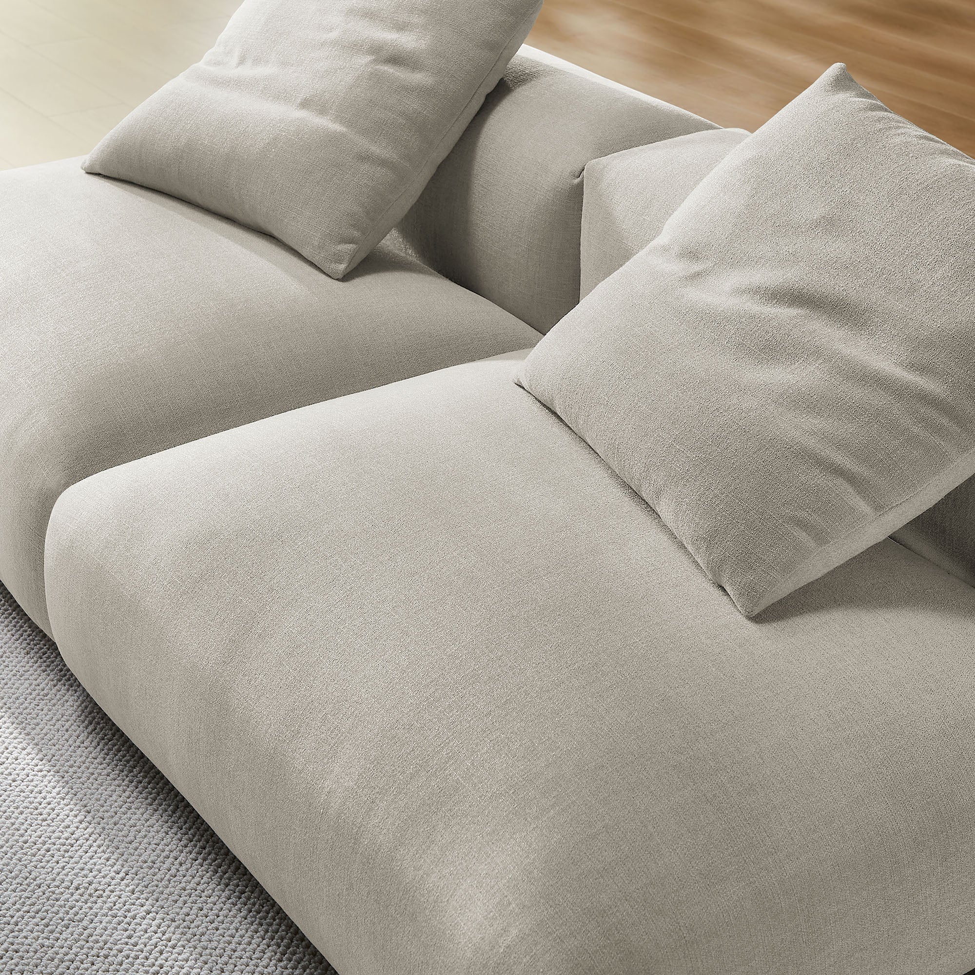 Modway Solace 2-Piece Modular Upholstered Fabric Sofa