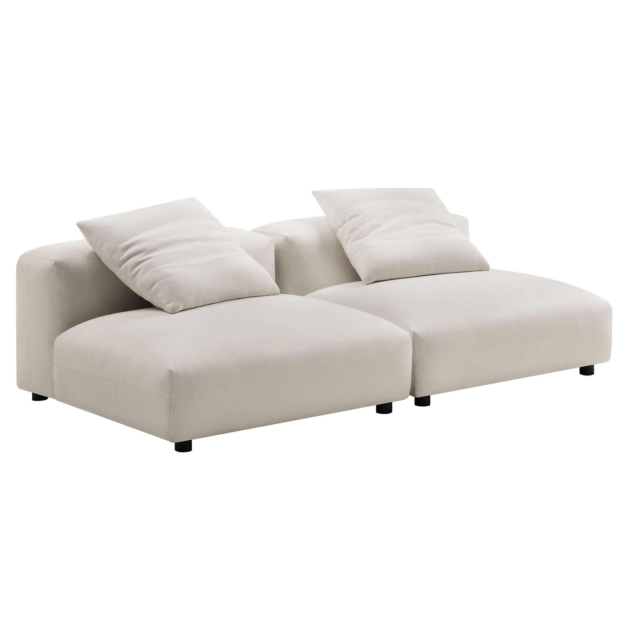 Modway Solace 2-Piece Modular Upholstered Fabric Sofa