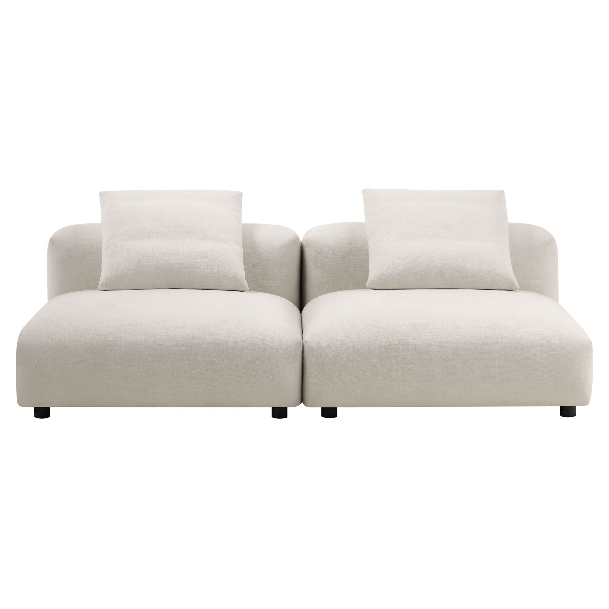Modway Solace 2-Piece Modular Upholstered Fabric Sofa