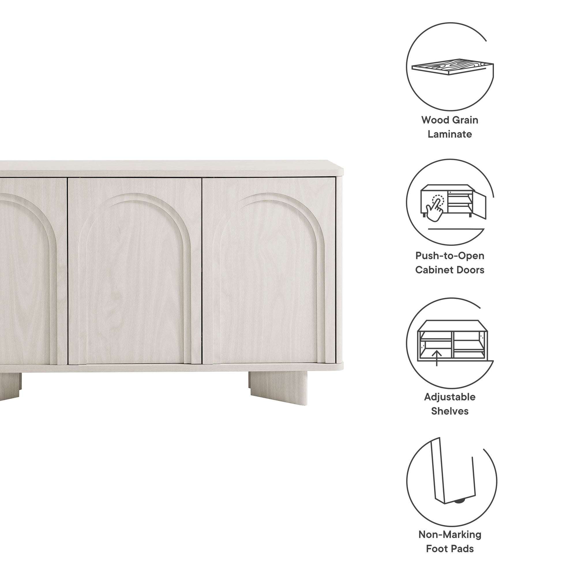 Modway Flux Arched 3-Door Sideboard