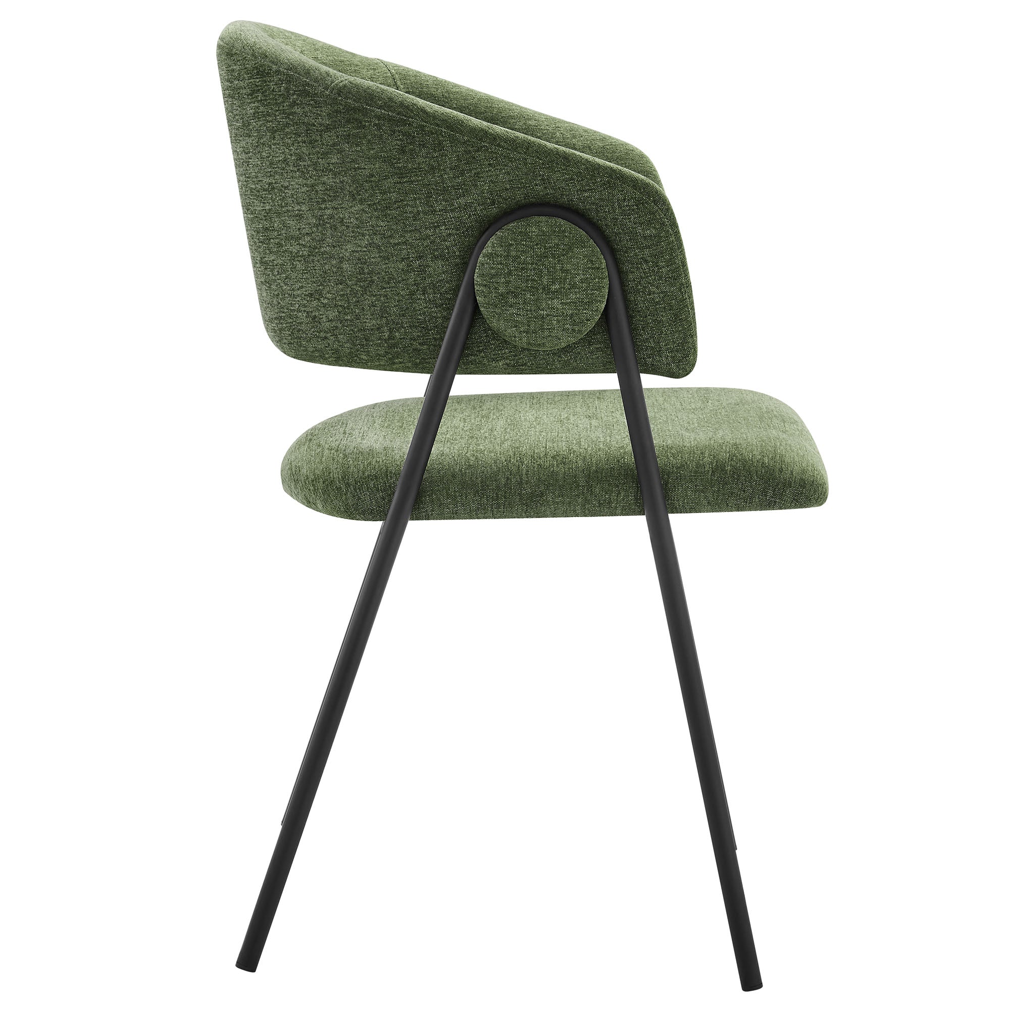 Modway Nella Upholstered Heathered Chenille Dining Chairs Set of 2