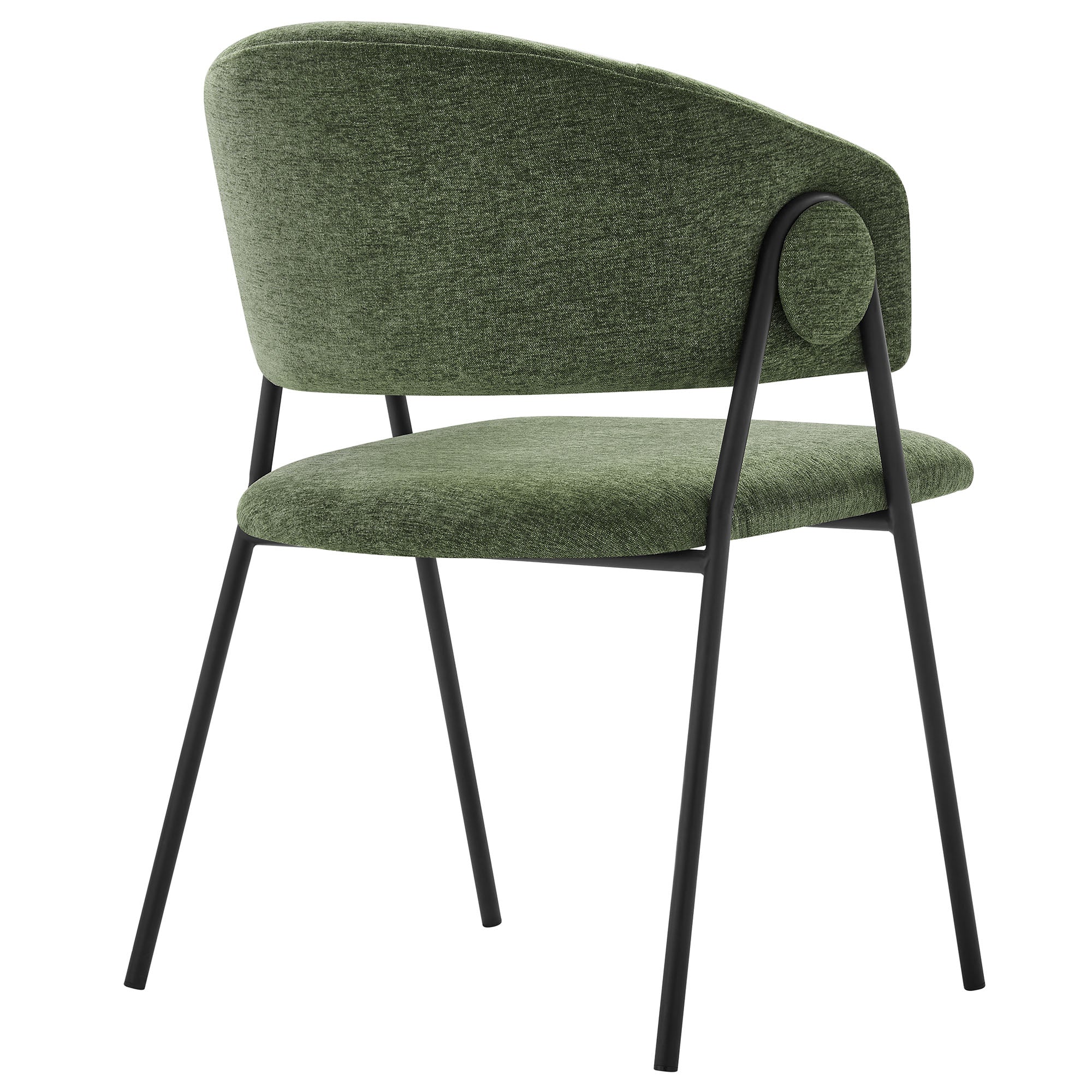 Modway Nella Upholstered Heathered Chenille Dining Chairs Set of 2