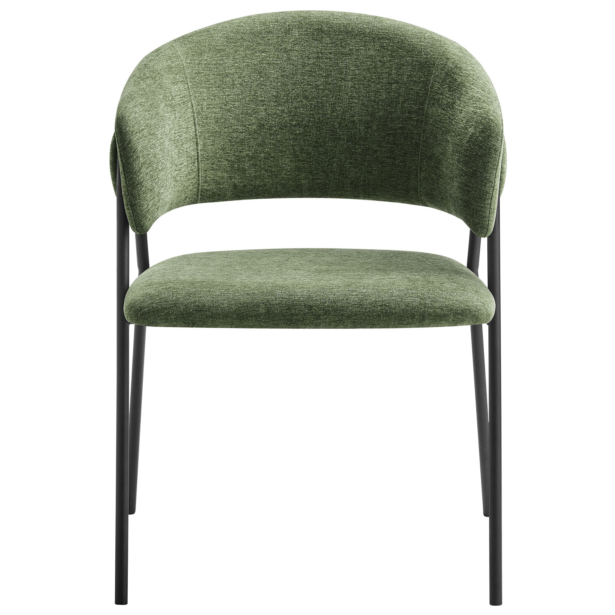 Modway Nella Upholstered Heathered Chenille Dining Chairs Set of 2