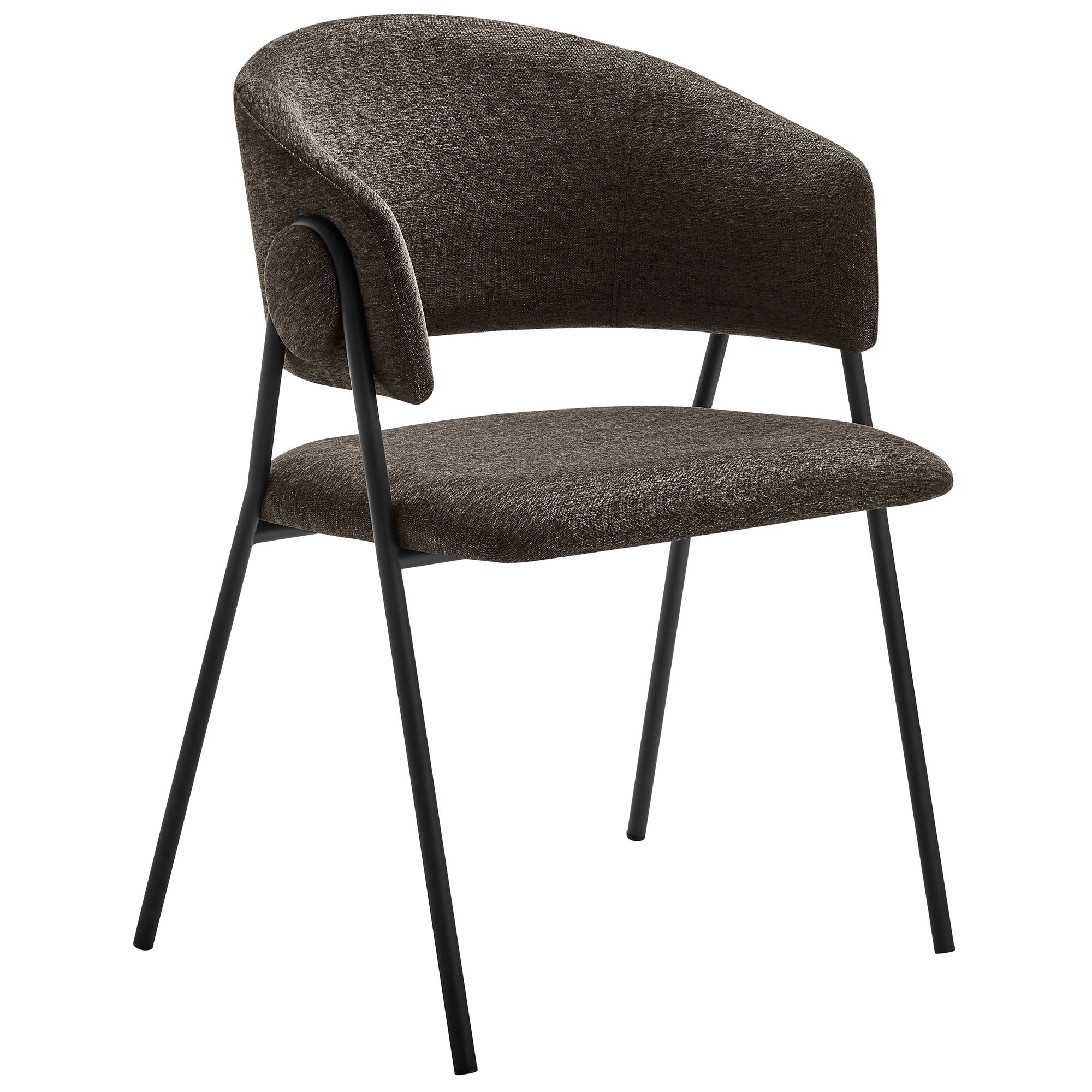 Modway Nella Upholstered Heathered Chenille Dining Chairs Set of 2