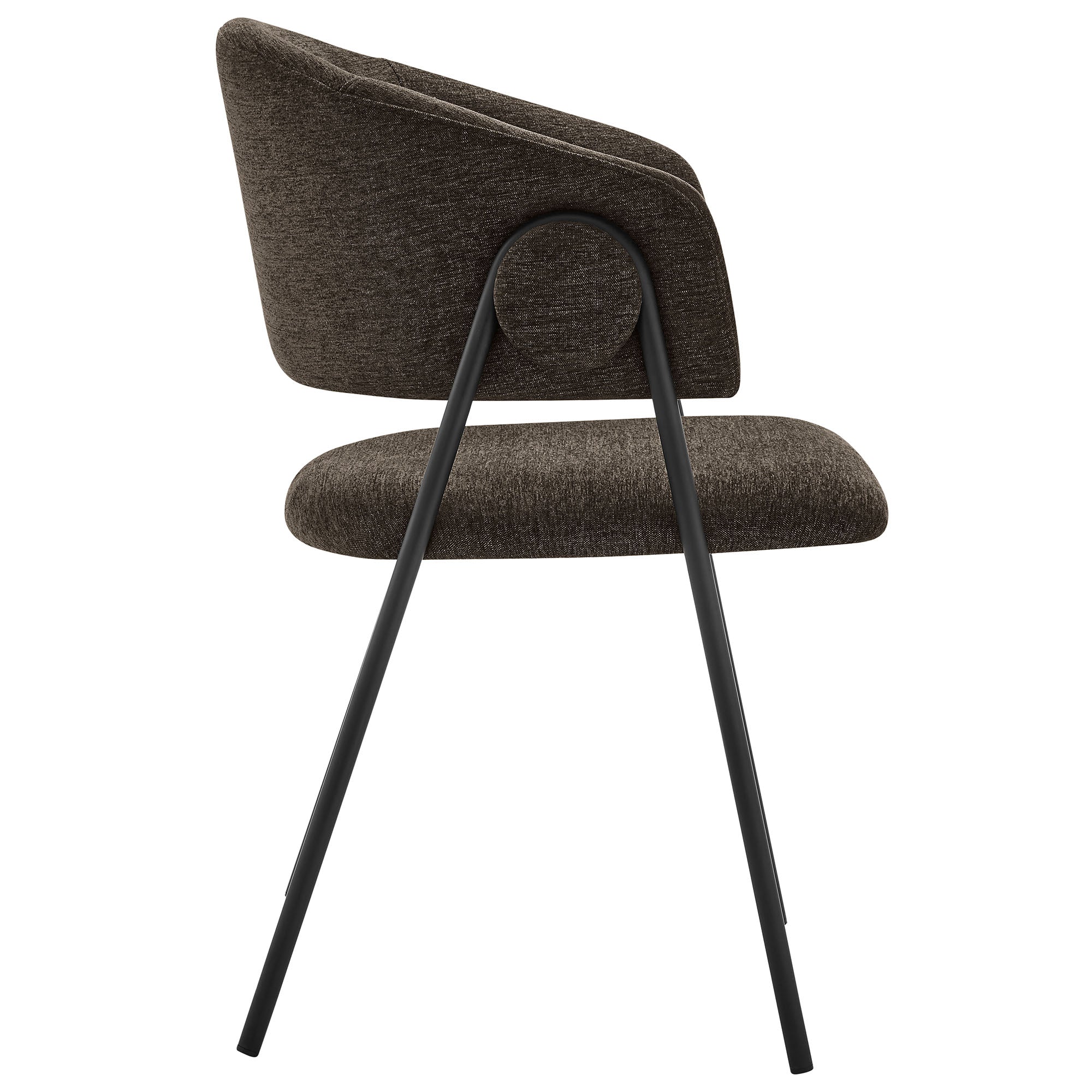 Modway Nella Upholstered Heathered Chenille Dining Chairs Set of 2