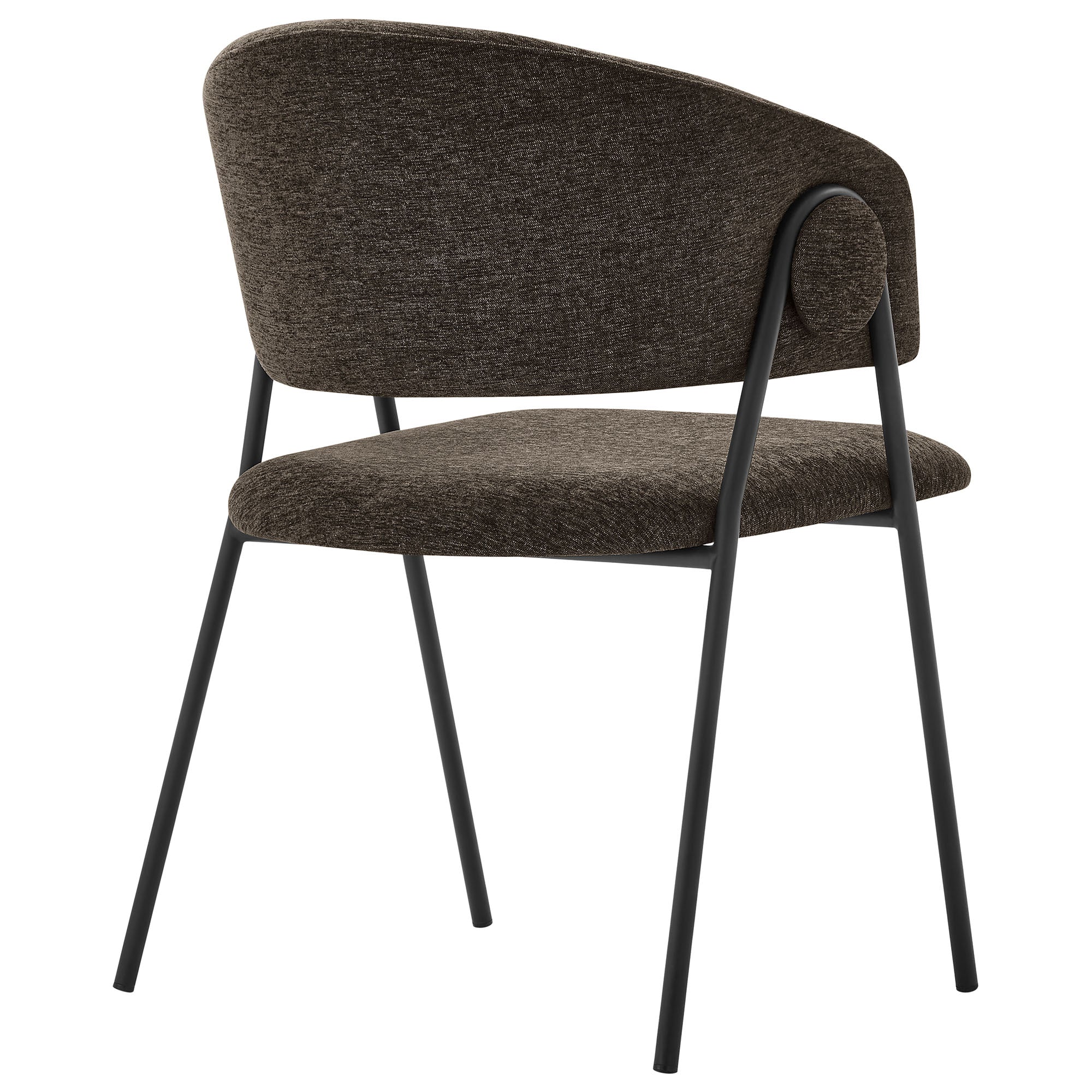 Modway Nella Upholstered Heathered Chenille Dining Chairs Set of 2