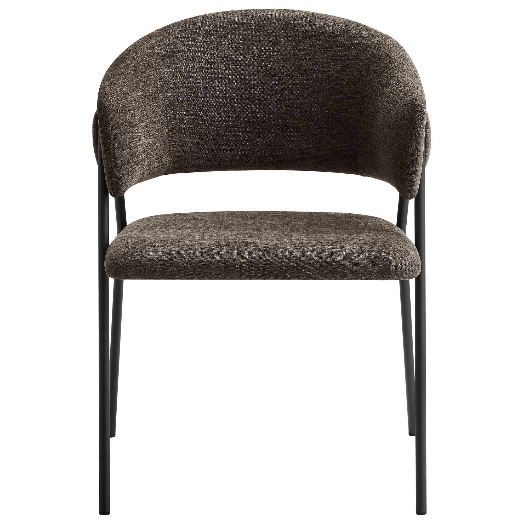 Modway Nella Upholstered Heathered Chenille Dining Chairs Set of 2