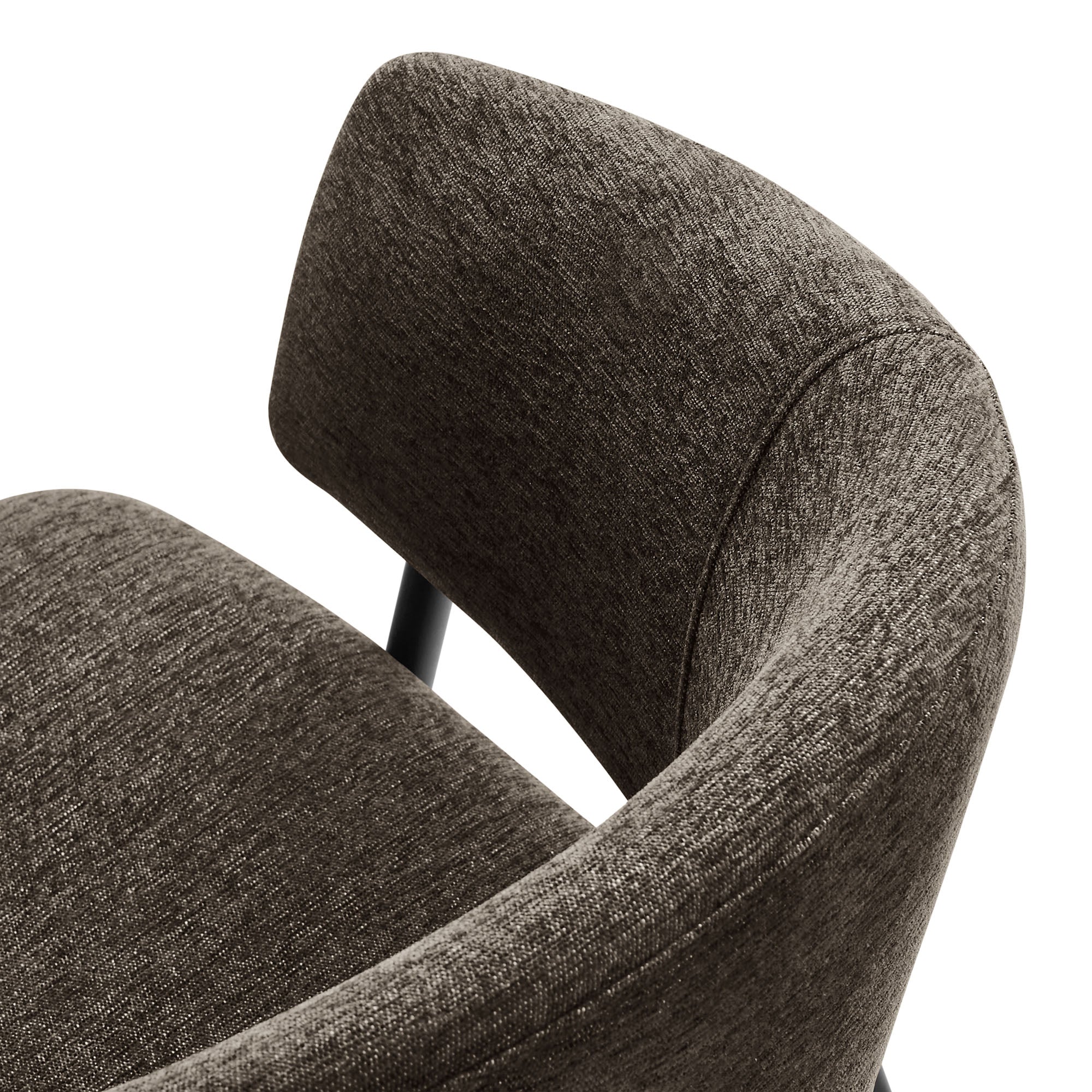 Modway Nella Upholstered Heathered Chenille Dining Chairs Set of 2