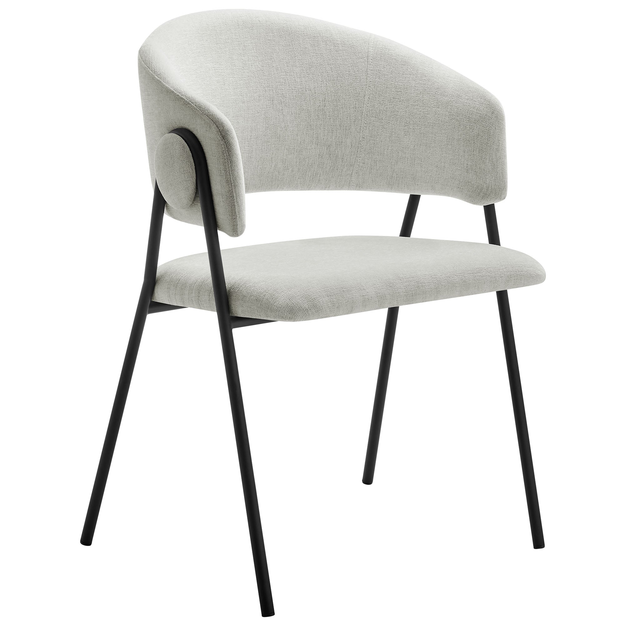 Modway Nella Upholstered Heathered Chenille Dining Chairs Set of 2