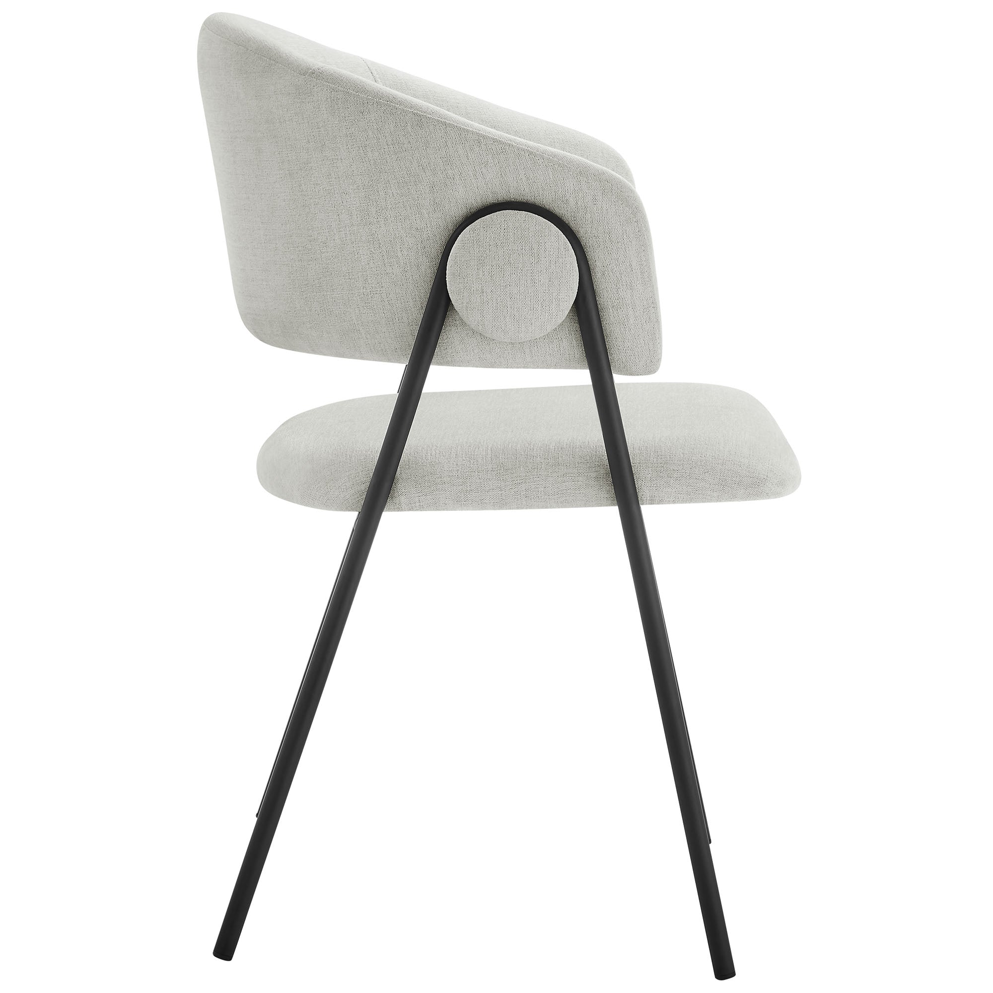 Modway Nella Upholstered Heathered Chenille Dining Chairs Set of 2