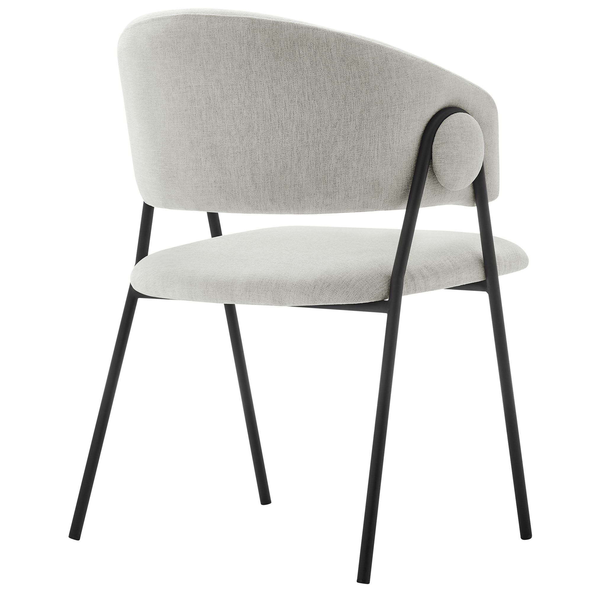 Modway Nella Upholstered Heathered Chenille Dining Chairs Set of 2