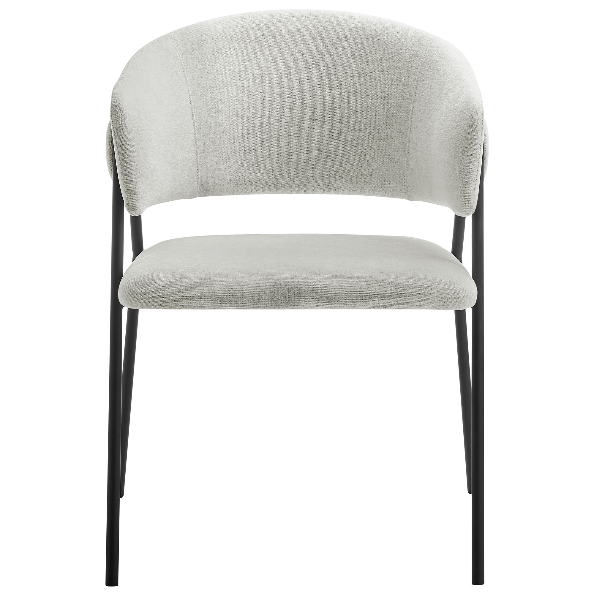 Modway Nella Upholstered Heathered Chenille Dining Chairs Set of 2