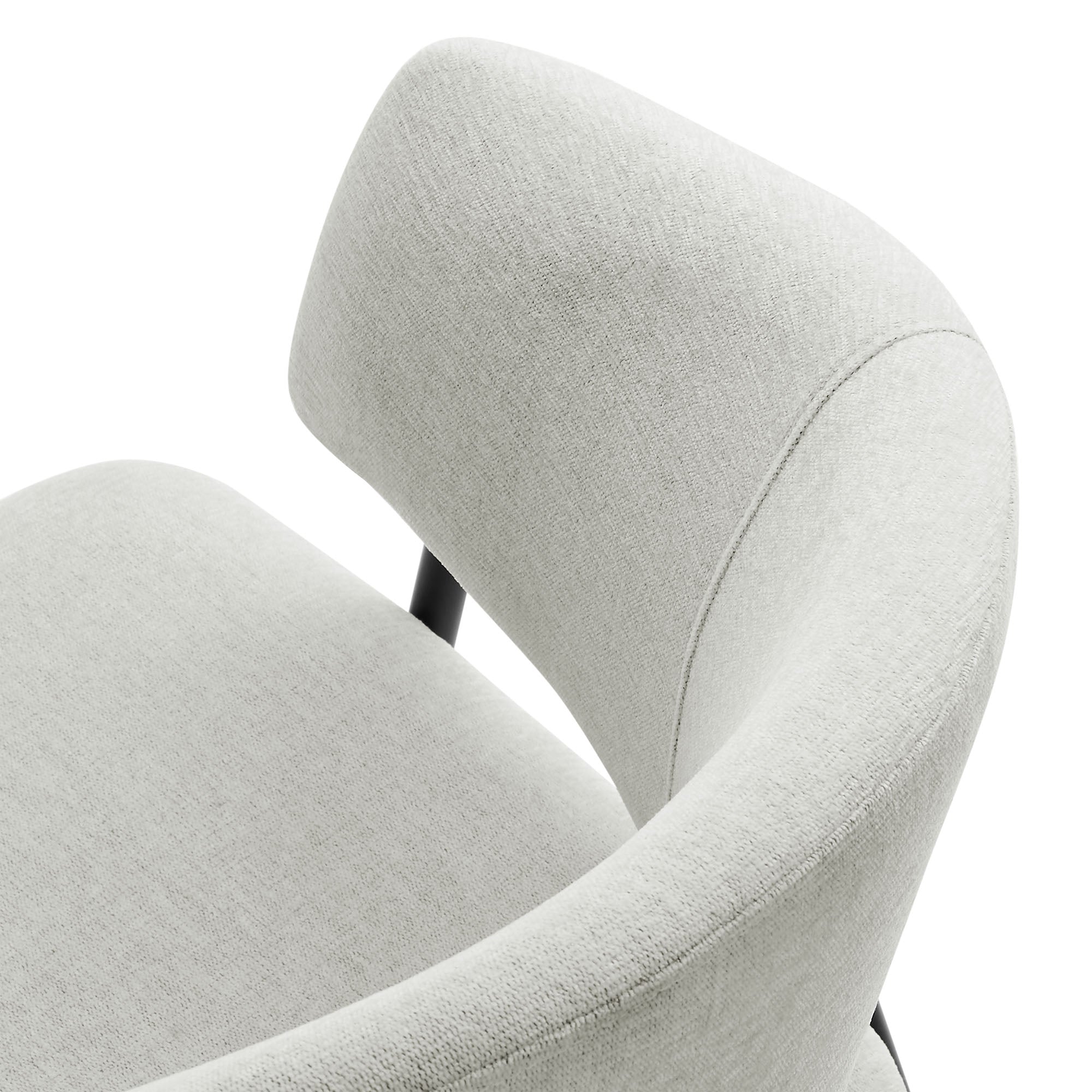 Modway Nella Upholstered Heathered Chenille Dining Chairs Set of 2