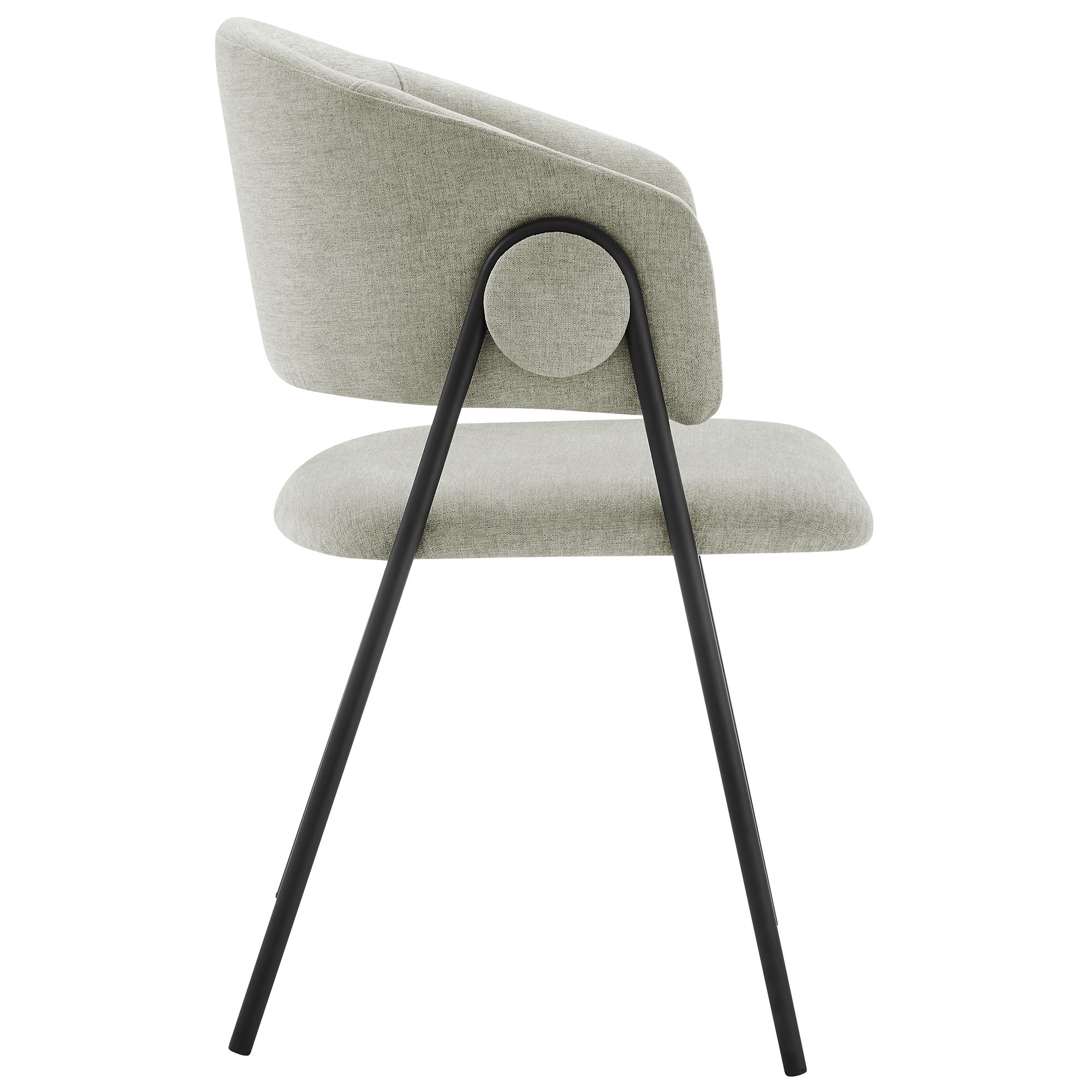 Modway Nella Upholstered Heathered Chenille Dining Chairs Set of 2