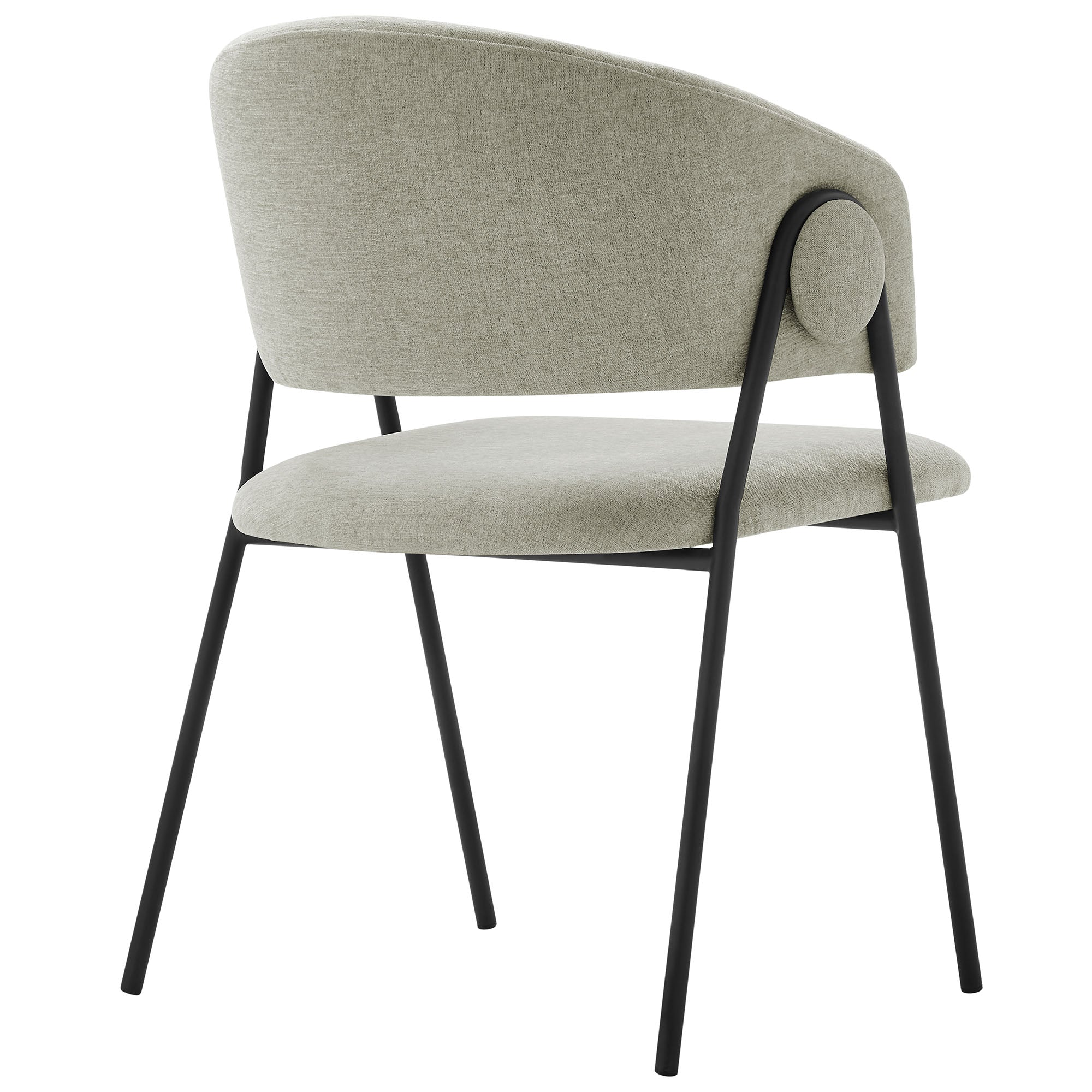 Modway Nella Upholstered Heathered Chenille Dining Chairs Set of 2