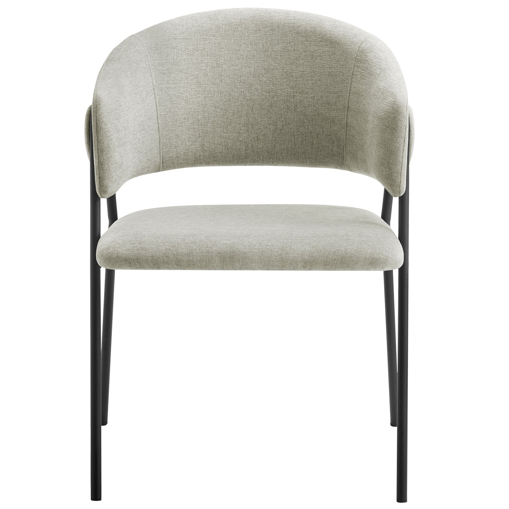 Modway Nella Upholstered Heathered Chenille Dining Chairs Set of 2
