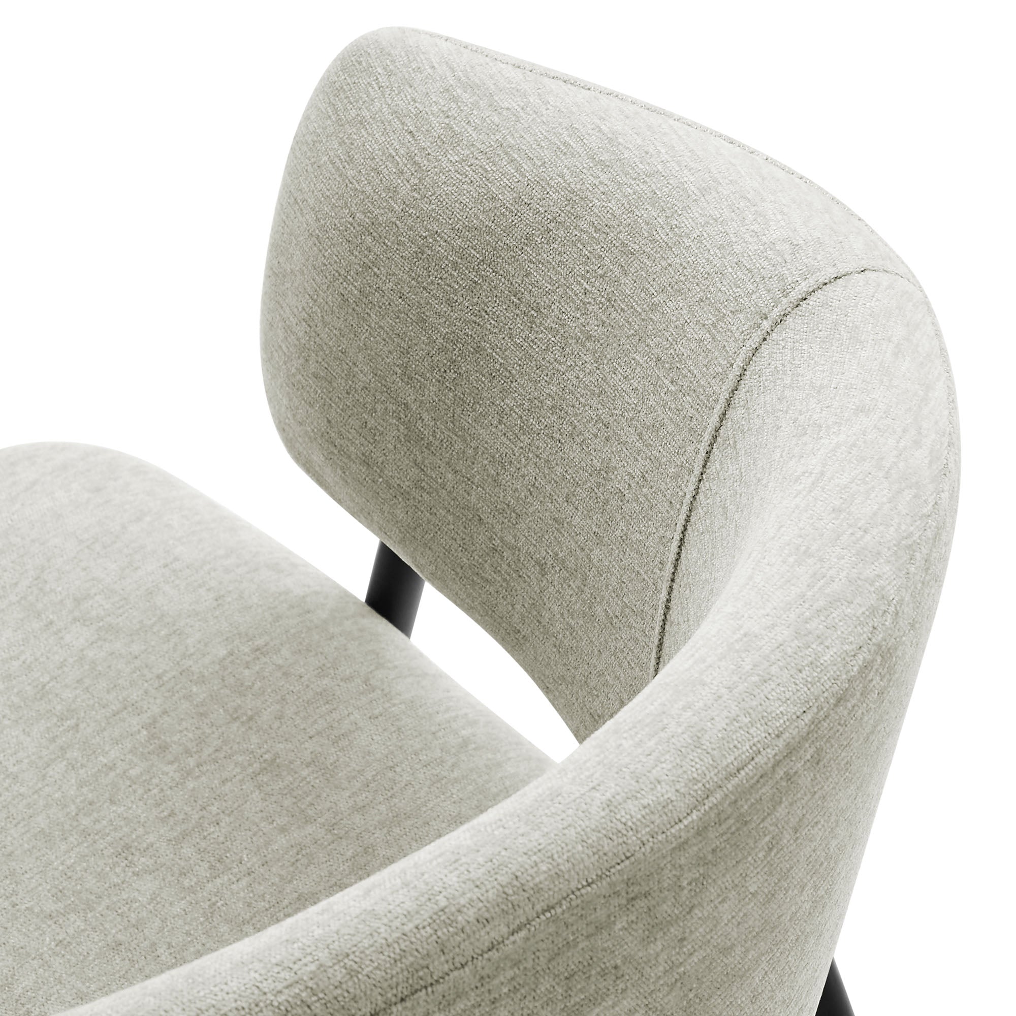 Modway Nella Upholstered Heathered Chenille Dining Chairs Set of 2