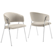 Modway Nella Upholstered Performance Velvet Dining Chair Set of 2