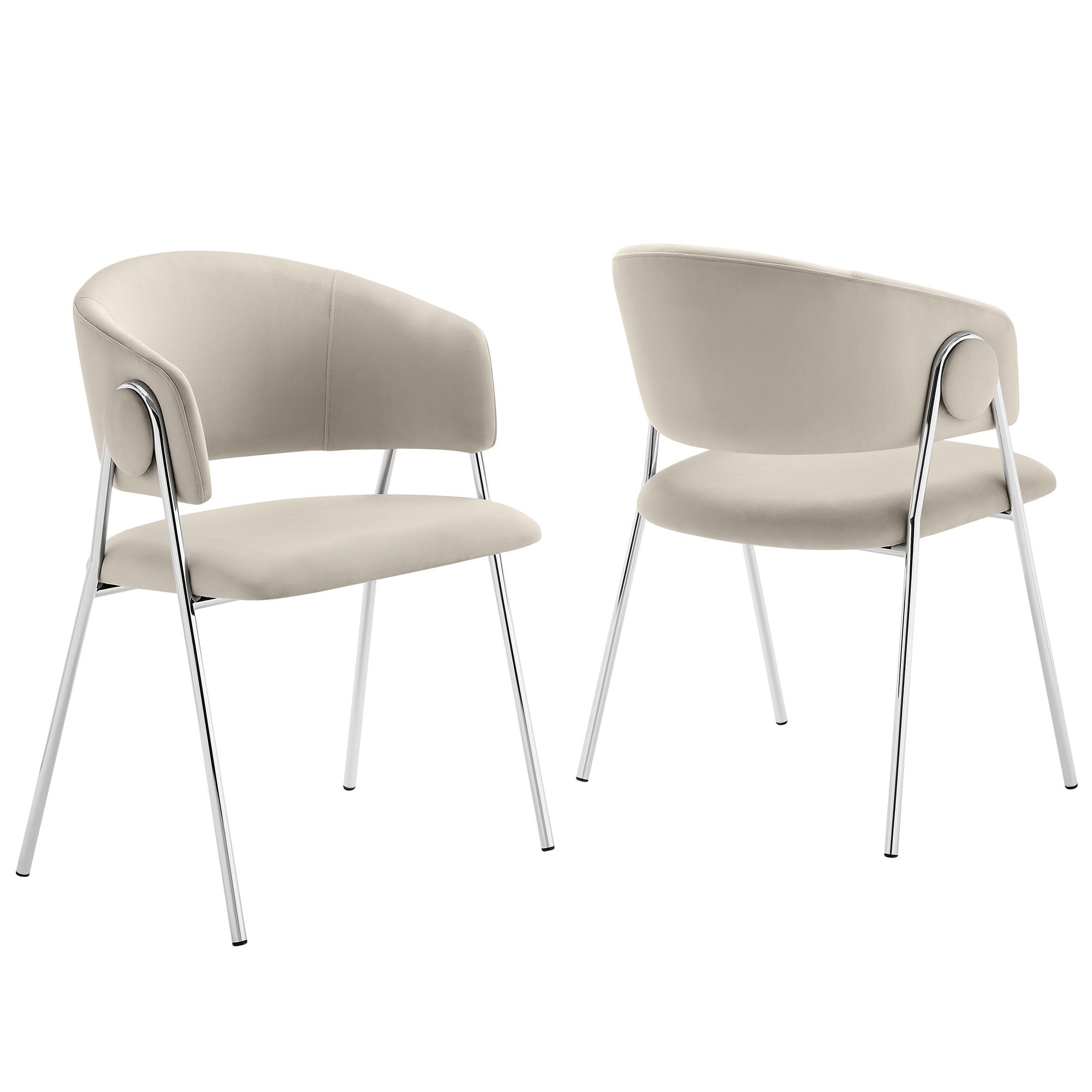 Modway Nella Upholstered Performance Velvet Dining Chair Set of 2