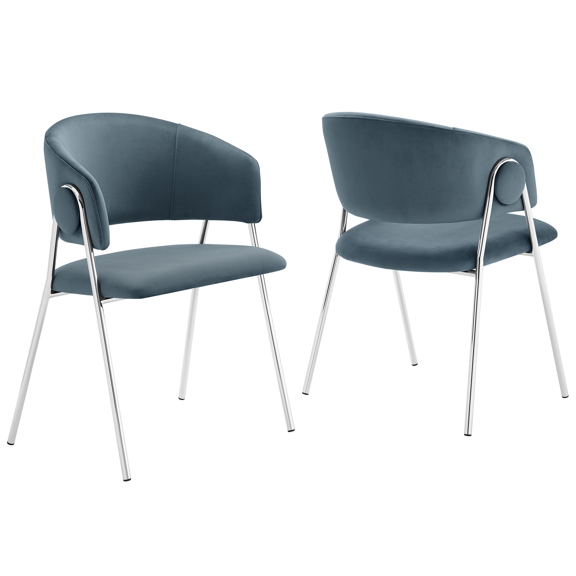 Modway Nella Upholstered Performance Velvet Dining Chair Set of 2