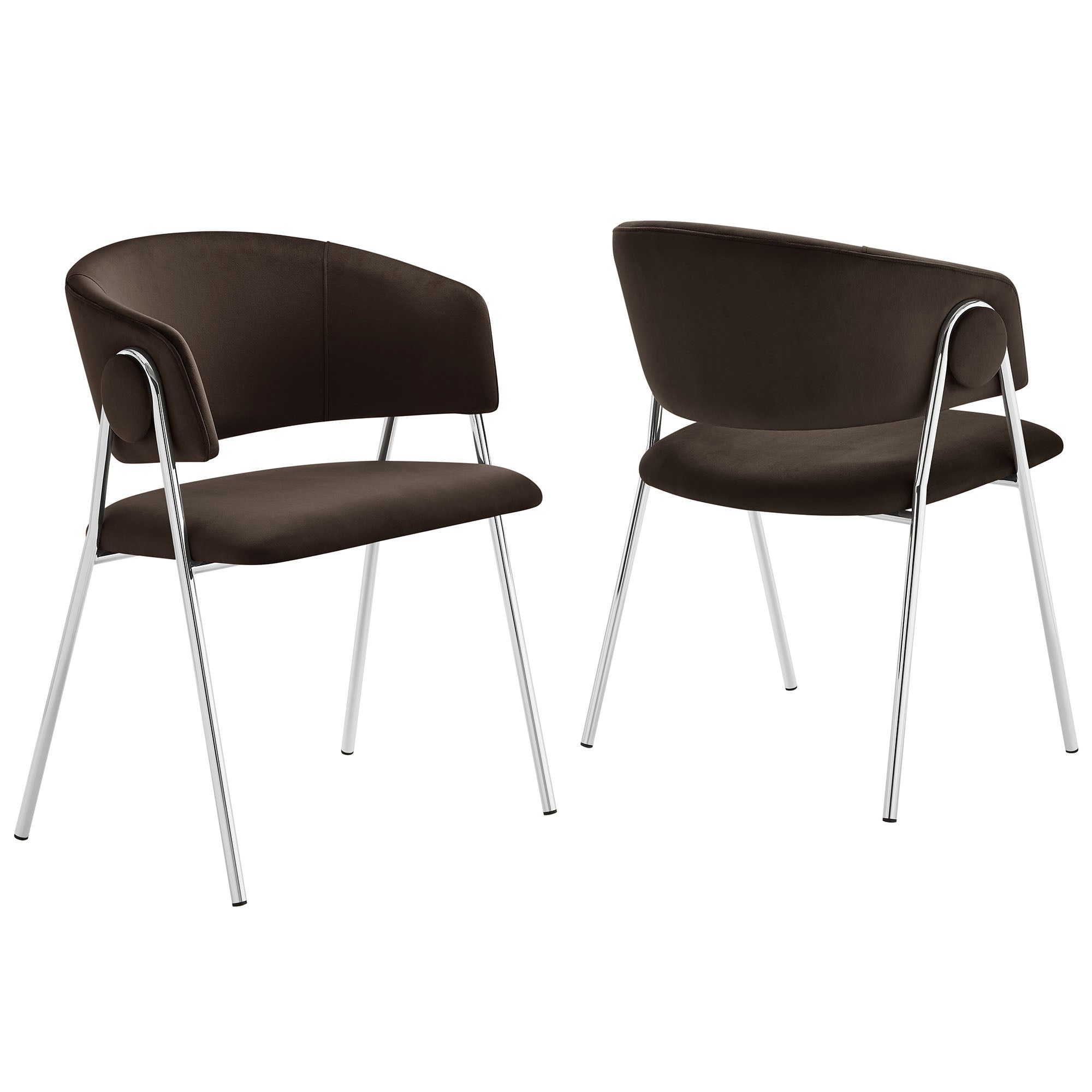 Modway Nella Upholstered Performance Velvet Dining Chair Set of 2