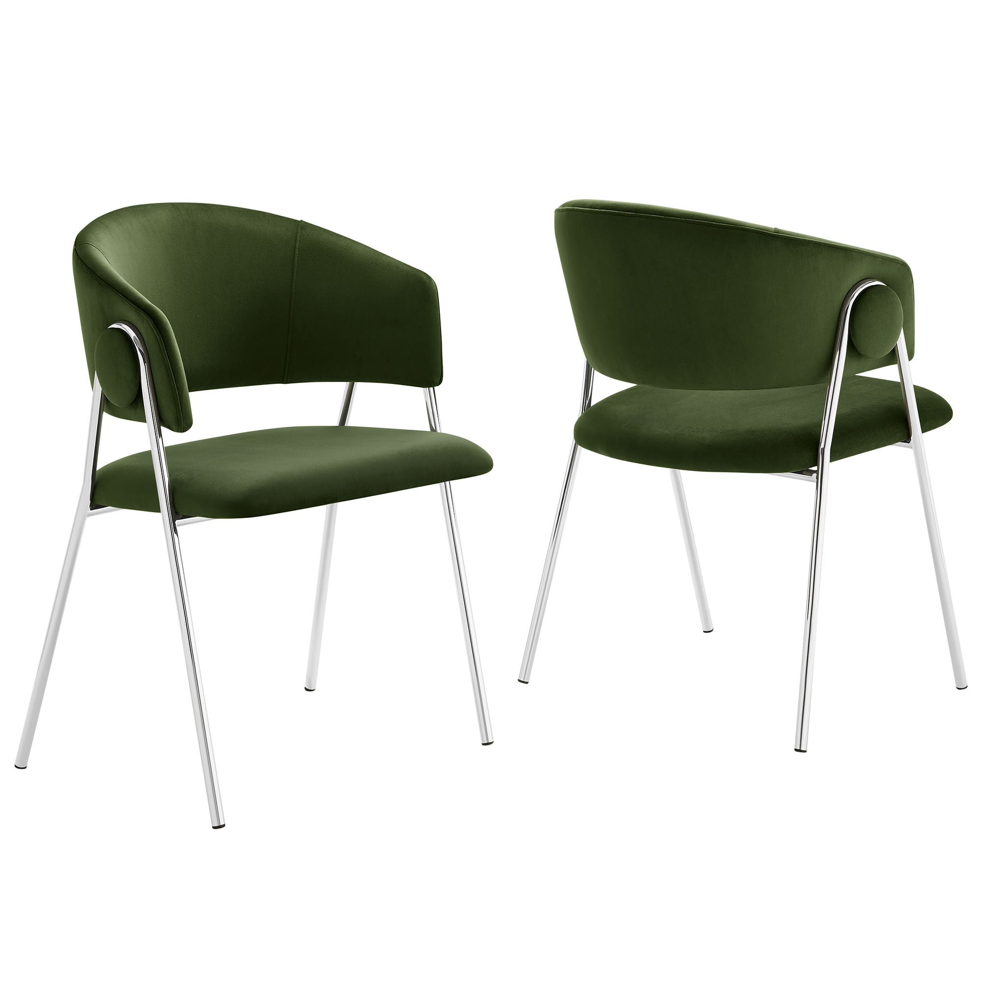 Modway Nella Upholstered Performance Velvet Dining Chair Set of 2