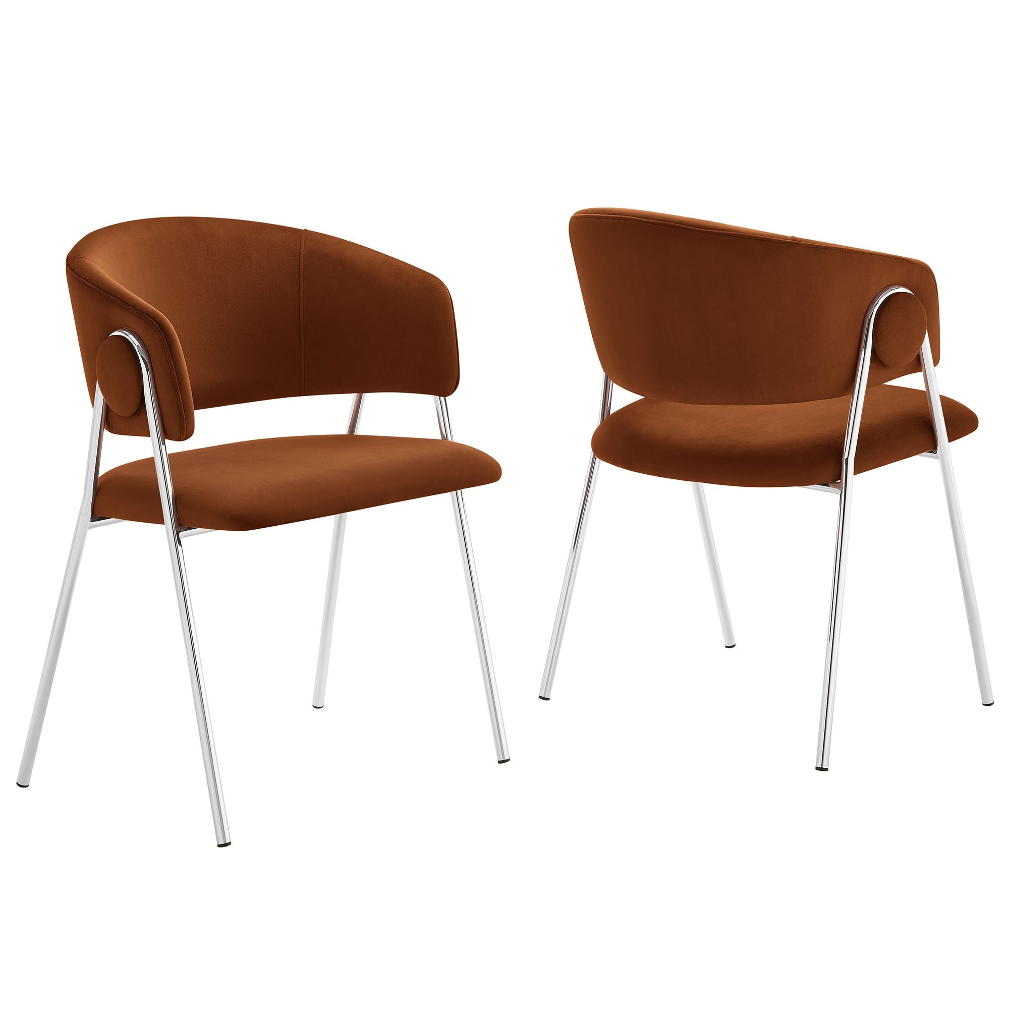 Modway Nella Upholstered Performance Velvet Dining Chair Set of 2