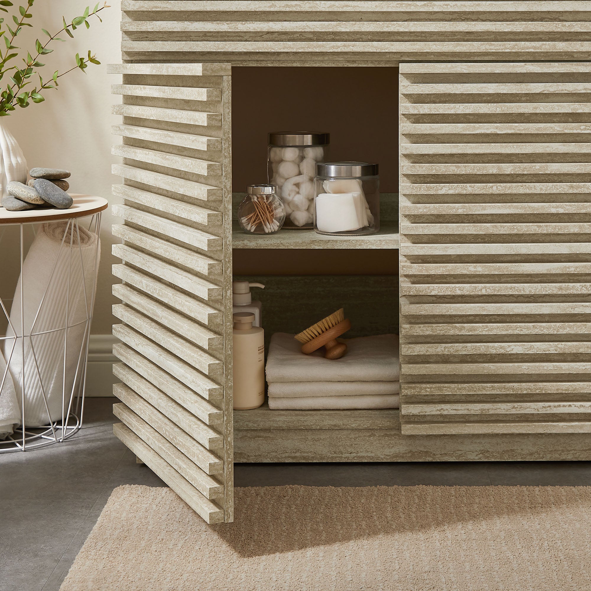Modway Render 36" Faux Travertine Bathroom Vanity With Sink