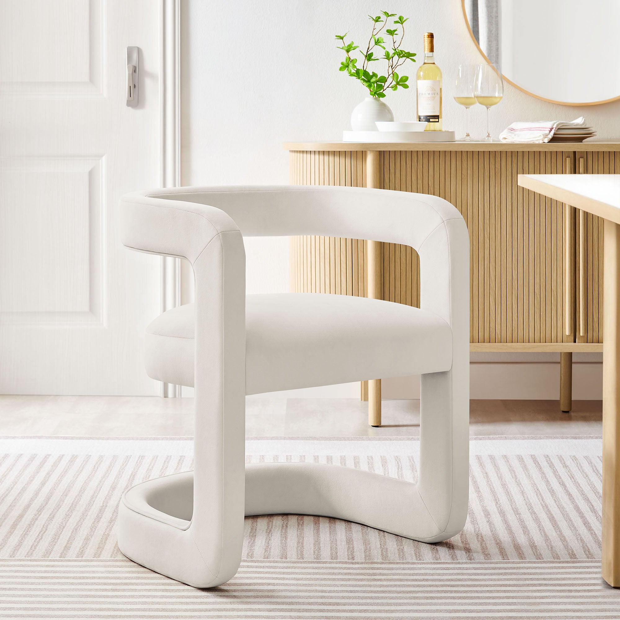 Modway Winslow Barrel Performance Velvet Dining Chair